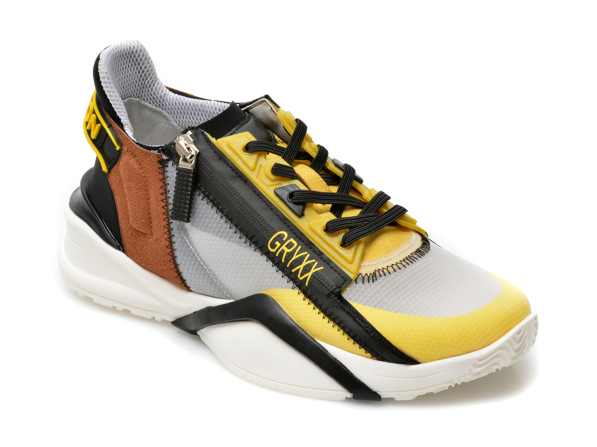 Pantofi sport GRYXX galbeni, MO152299, din material textil si piele ecologica Gryxx Gryxx