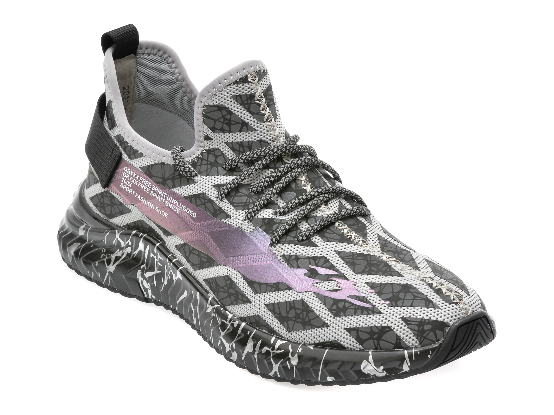 Pantofi sport GRYXX gri, 2023, din material textil /barbati/pantofi imagine super redus 2022