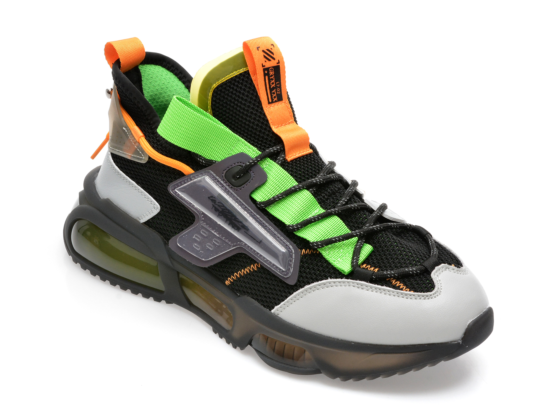 Pantofi sport GRYXX gri, 82338, din material textil si piele naturala