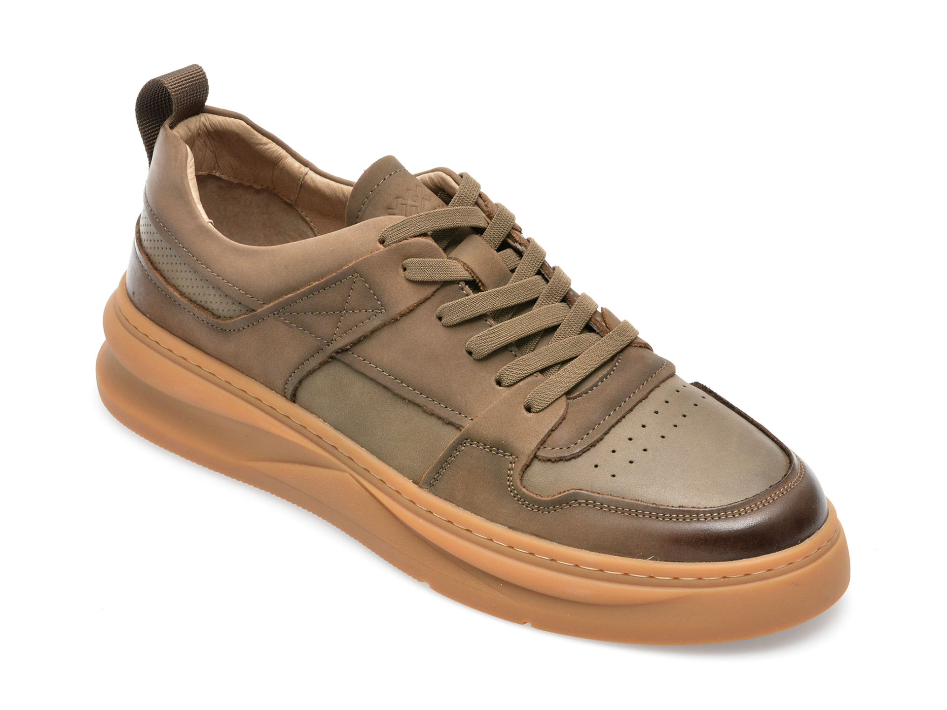 Pantofi sport GRYXX kaki, SLN004, din piele intoarsa