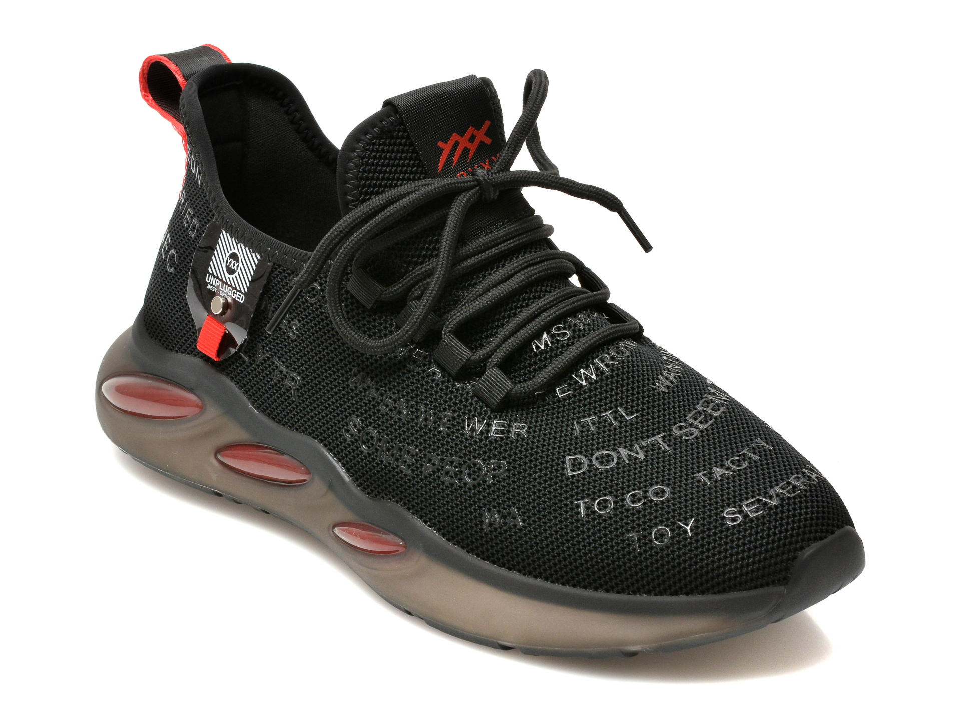Pantofi sport GRYXX negri, 1062, din material textil Gryxx imagine 2022 13clothing.ro