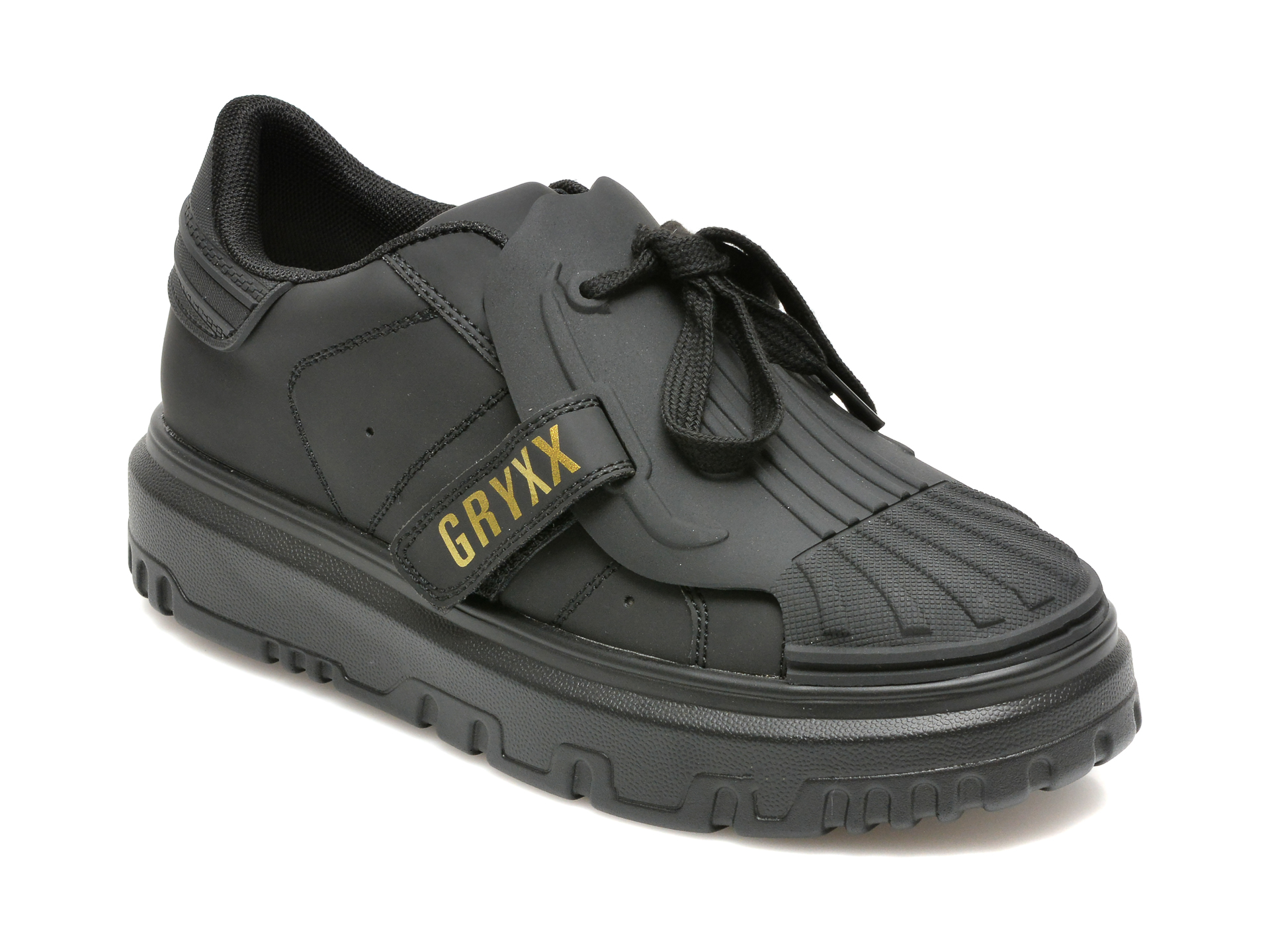 Pantofi sport GRYXX negri, 20117, din piele naturala Gryxx imagine noua