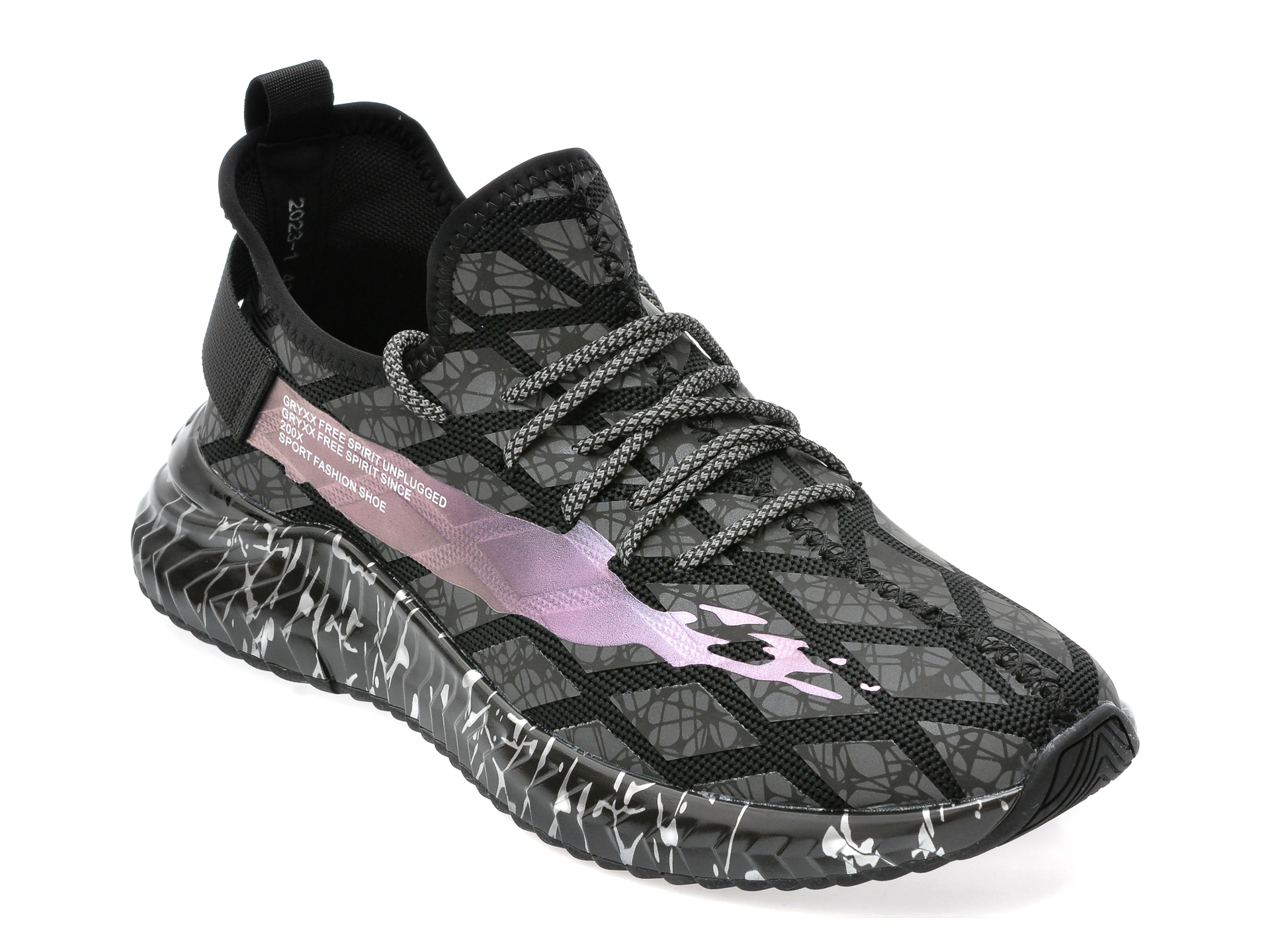 Pantofi sport GRYXX negri, 2023, din material textil