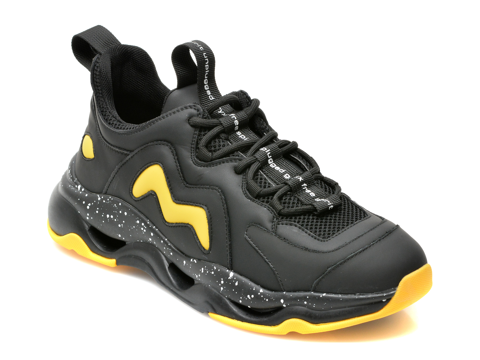 Pantofi sport GRYXX negri, 20853, din material textil si piele naturala Gryxx imagine 2022 13clothing.ro