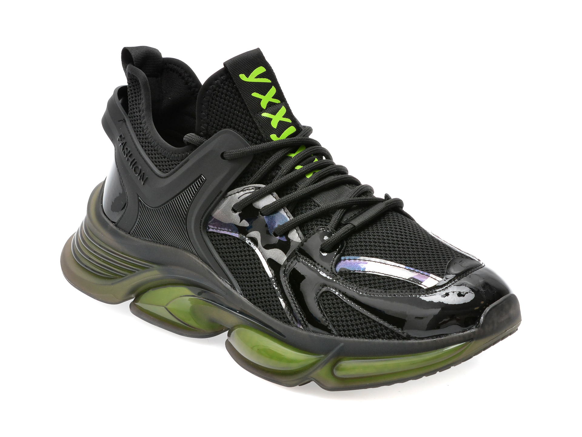 Pantofi sport GRYXX negri, 20870, din material textil si piele ecologica Gryxx Gryxx