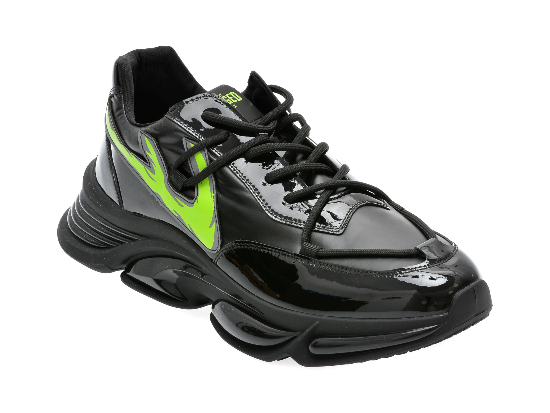 Pantofi sport GRYXX negri, 20873, din piele ecologica si material textil