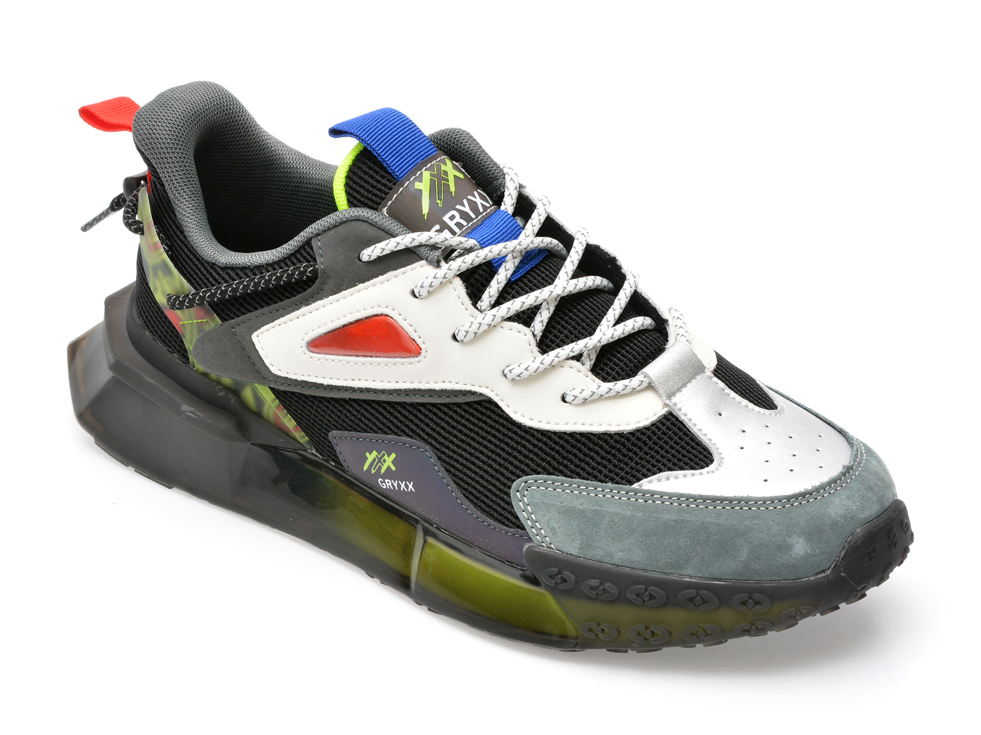 Pantofi sport GRYXX negri, 2109, din material textil si piele naturala