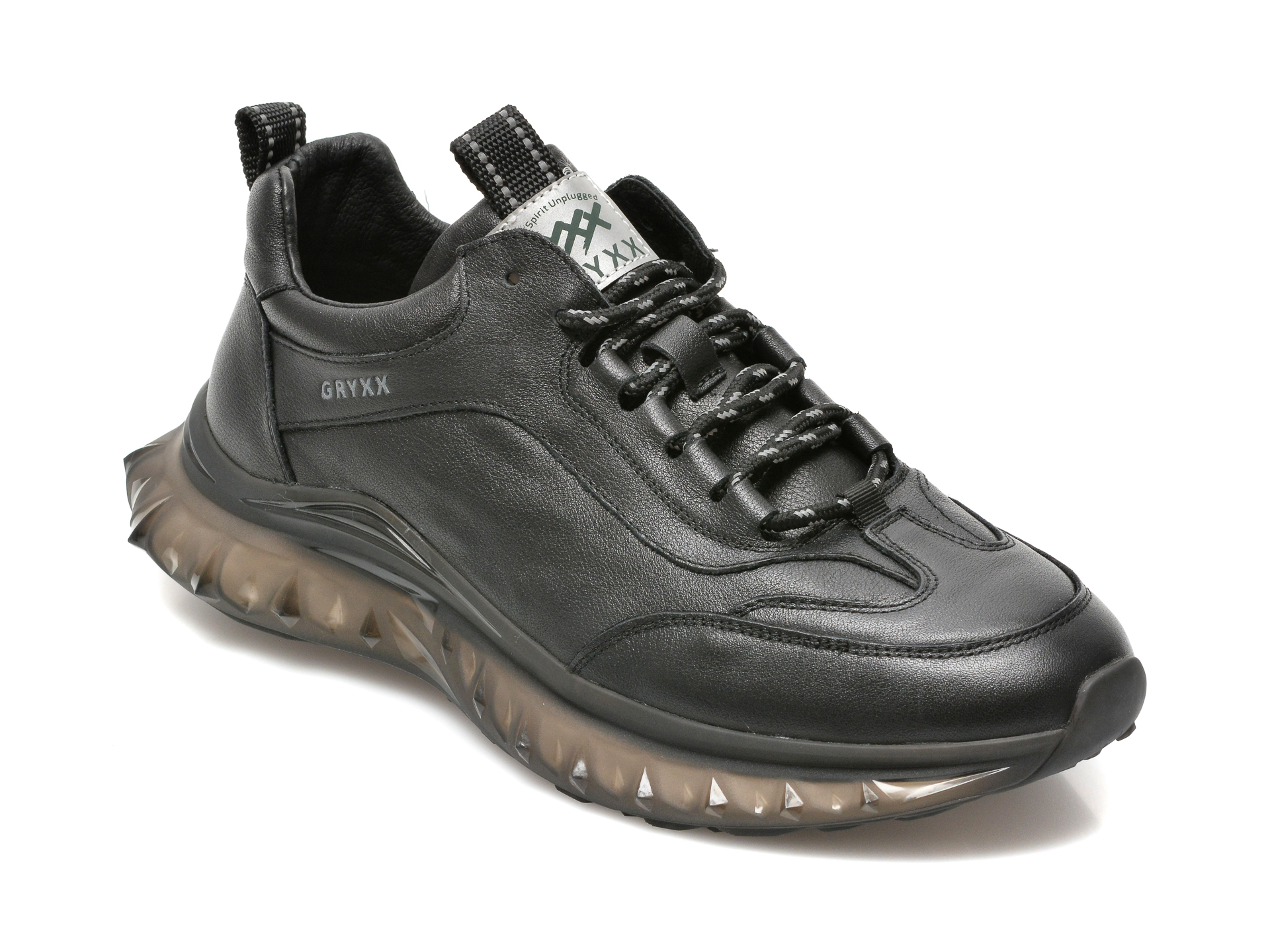 Pantofi Sport Gryxx Negri, 212991, Din Piele Naturala
