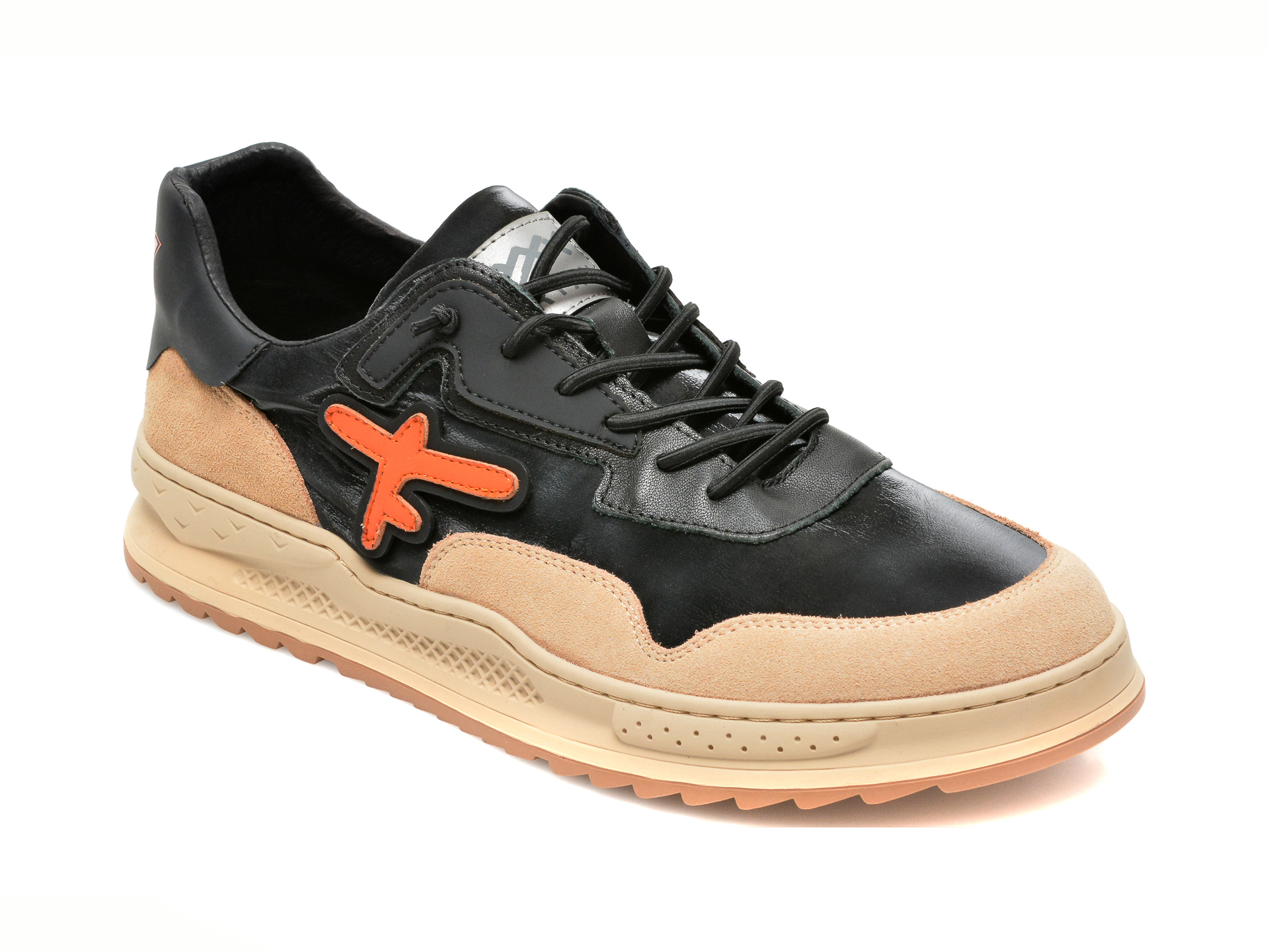 Pantofi sport GRYXX negri, 21683, din material textil si piele naturala Gryxx imagine noua