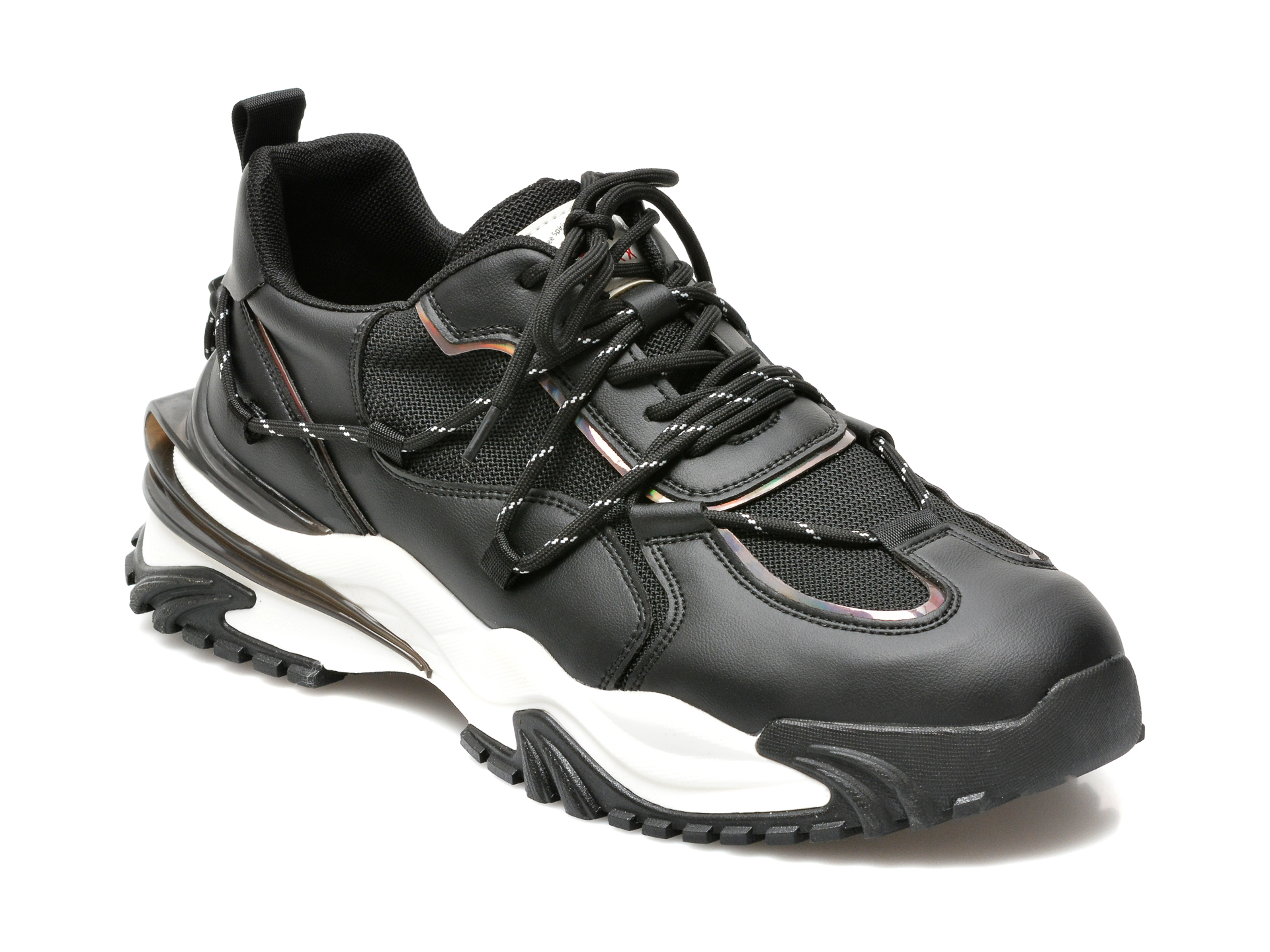 Pantofi sport GRYXX negri, 21C009, din material textil si piele naturala Gryxx imagine 2022 13clothing.ro