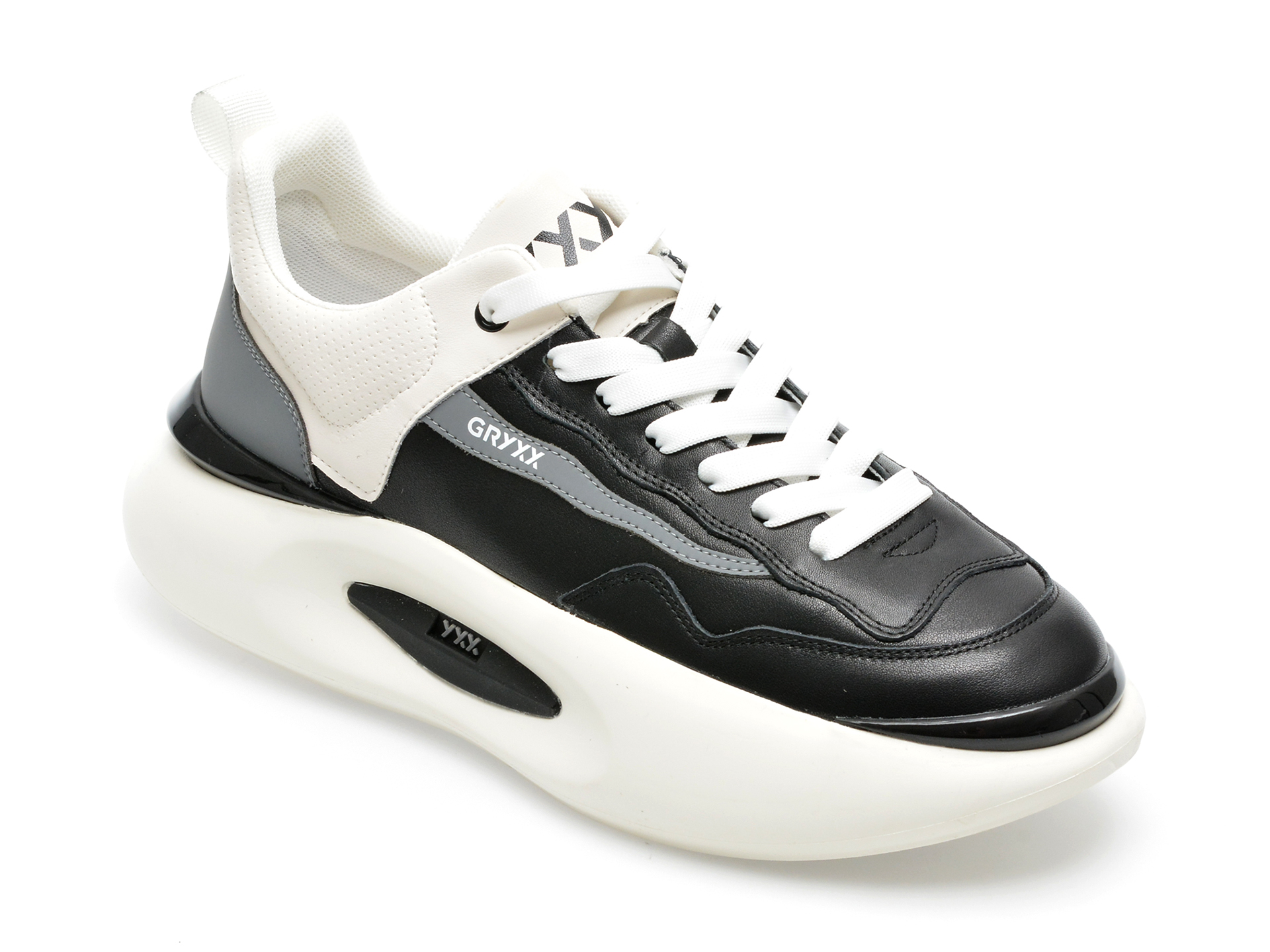 Pantofi sport GRYXX negri, 22009, din piele natura si piele ecologica /barbati/pantofi