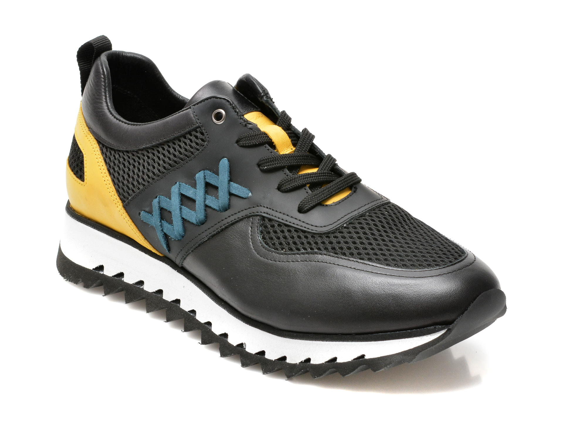 Pantofi sport GRYXX negri, 253251, din material textil si piele naturala Gryxx imagine noua