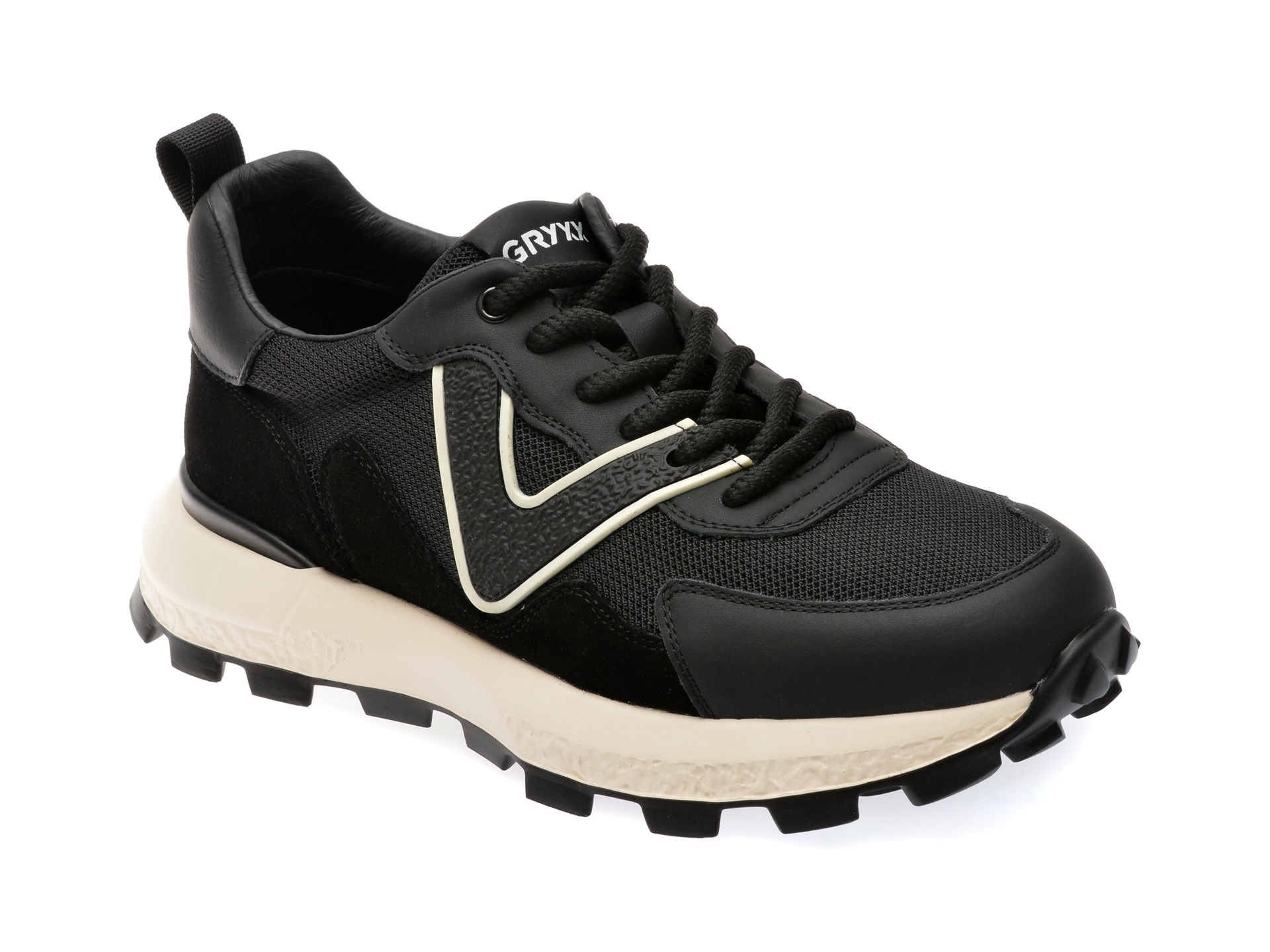Pantofi sport GRYXX negri, 310017, din material textil
