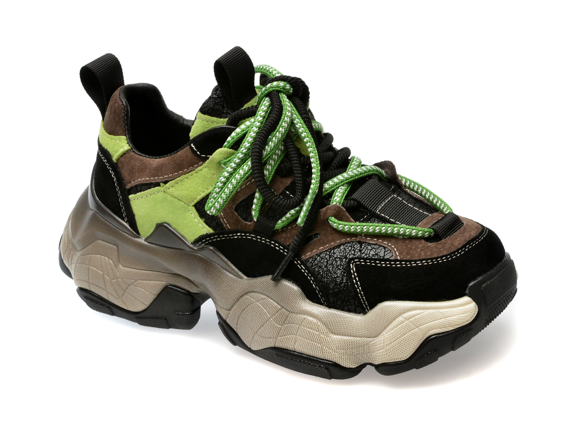 Pantofi sport GRYXX negri, 31922, din piele intoarsa