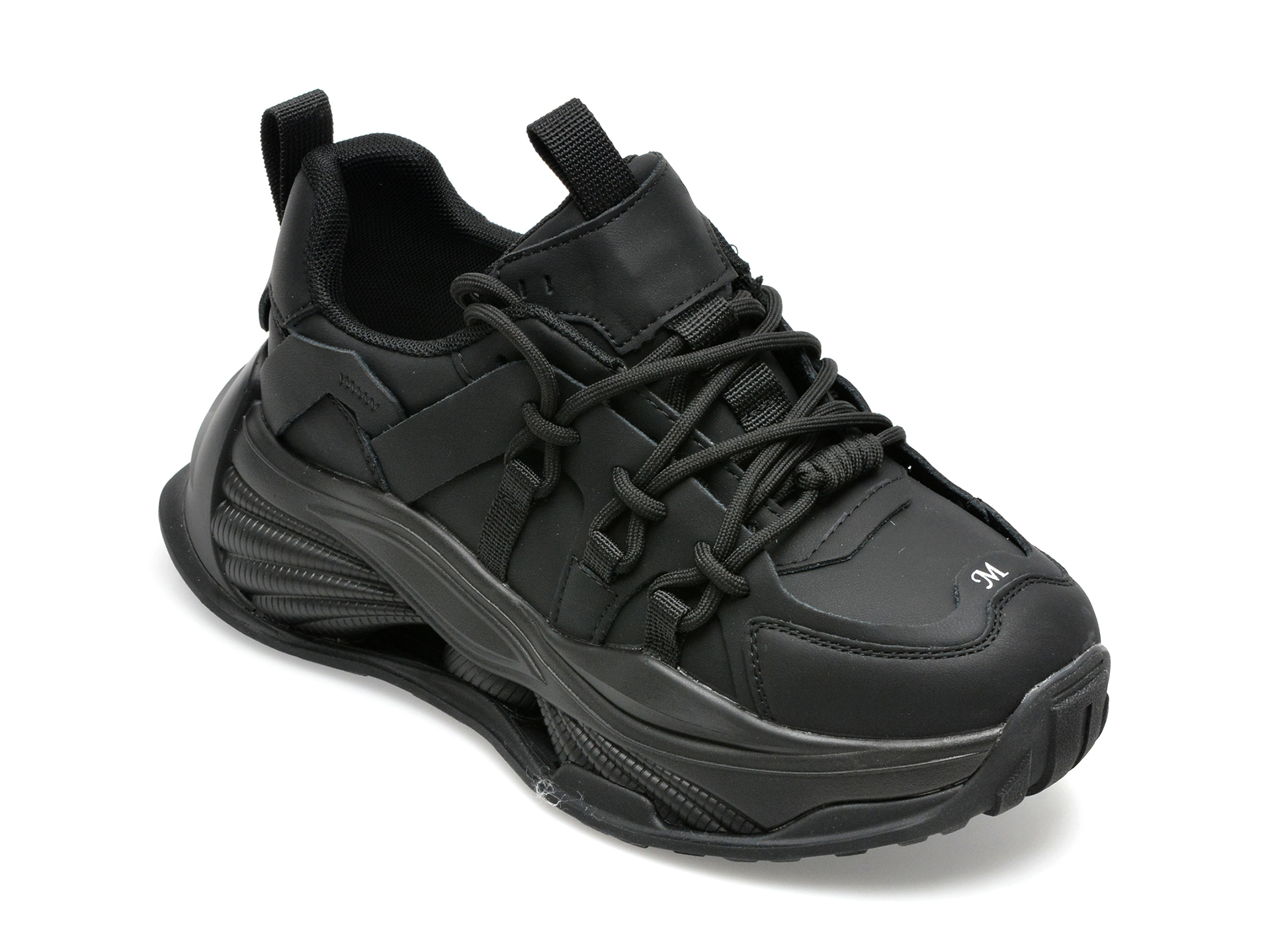 Pantofi sport GRYXX negri, 6161, din piele naturala si material textil /femei/pantofi