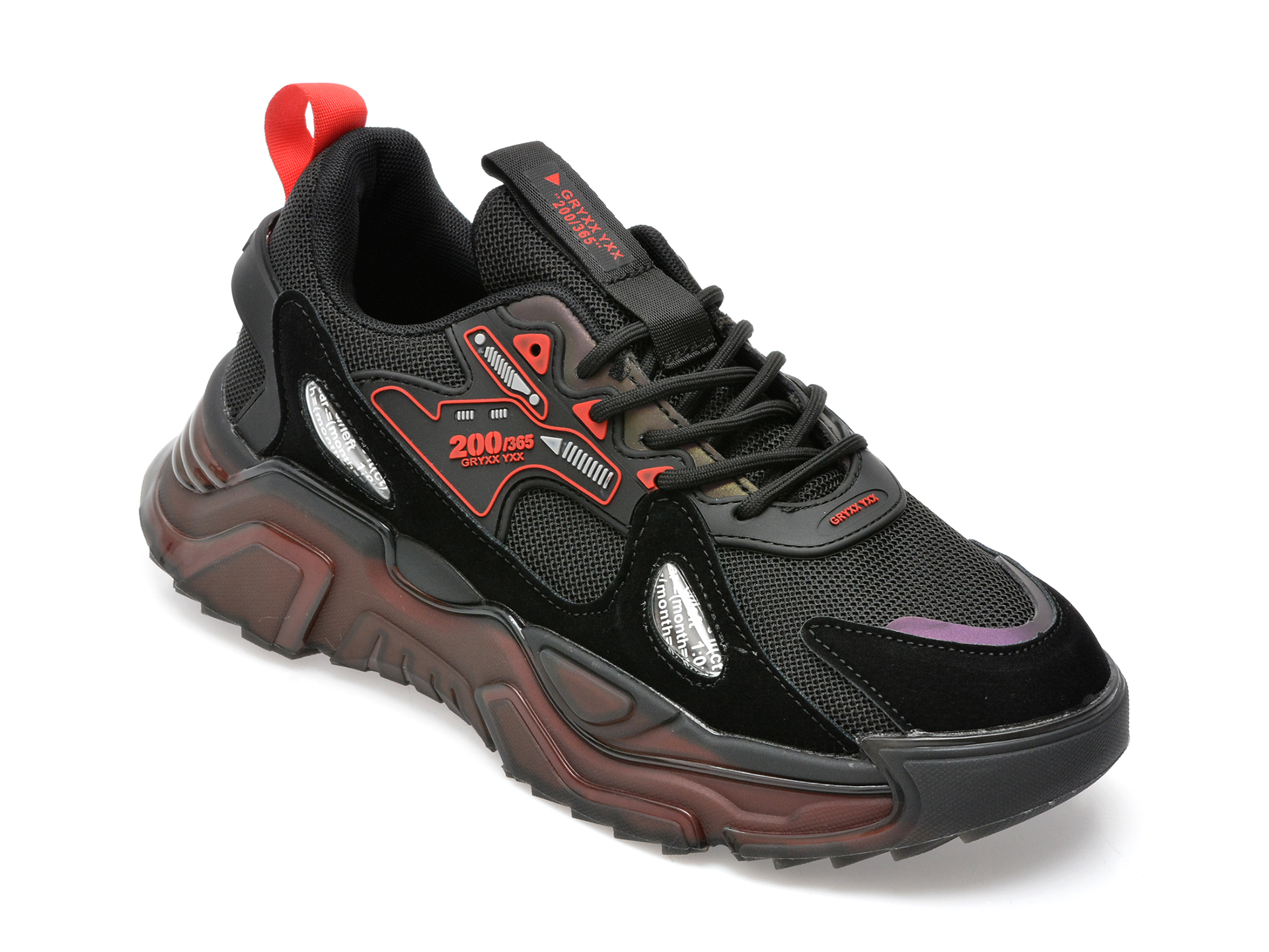 Pantofi sport GRYXX negri, 6629, din material textil si piele ecologica /barbati/pantofi imagine noua
