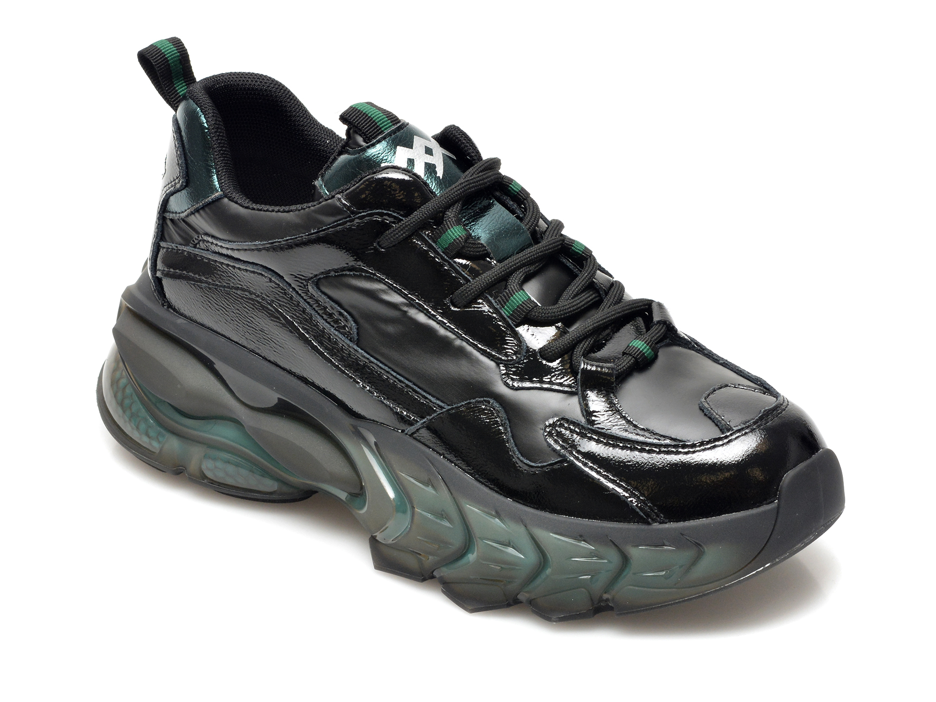 Pantofi sport GRYXX negri, 68156, din material textil si piele naturala Gryxx imagine noua