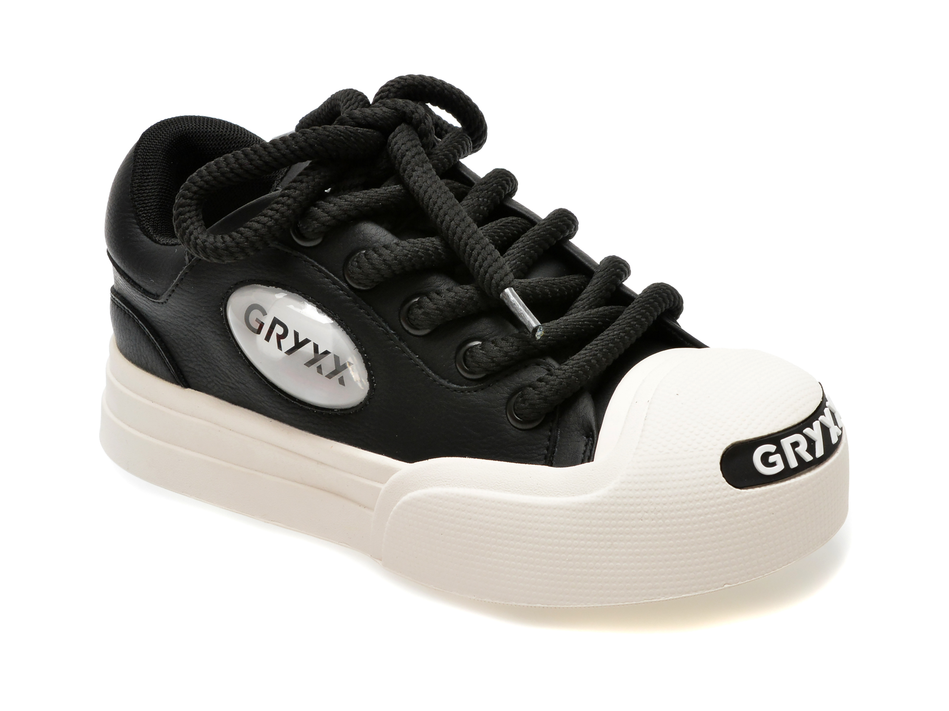 Pantofi Sport Gryxx Negri, 7811, Din Piele Naturala