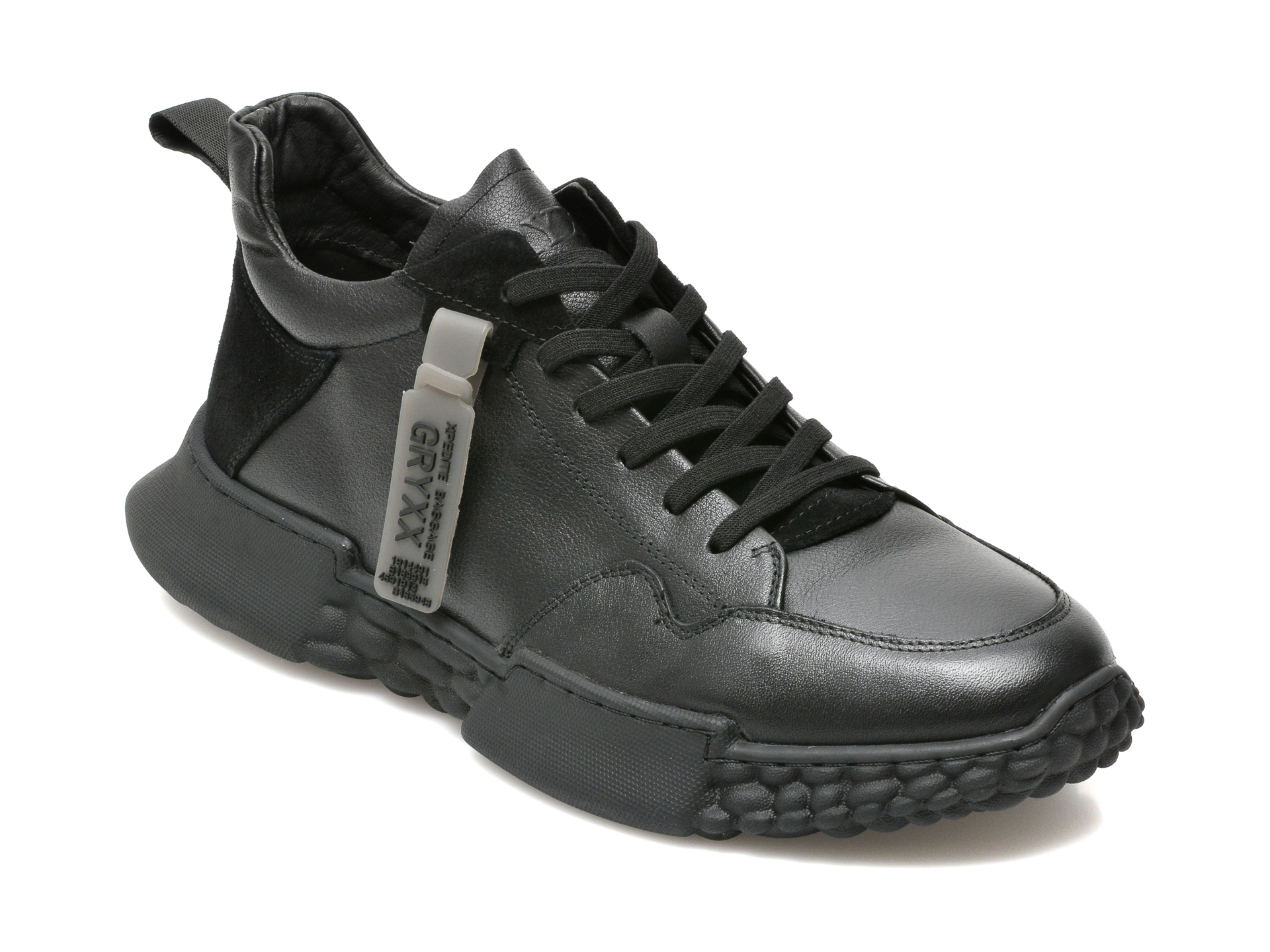Pantofi sport GRYXX negri, 95221, din piele naturala Gryxx imagine 2022 13clothing.ro