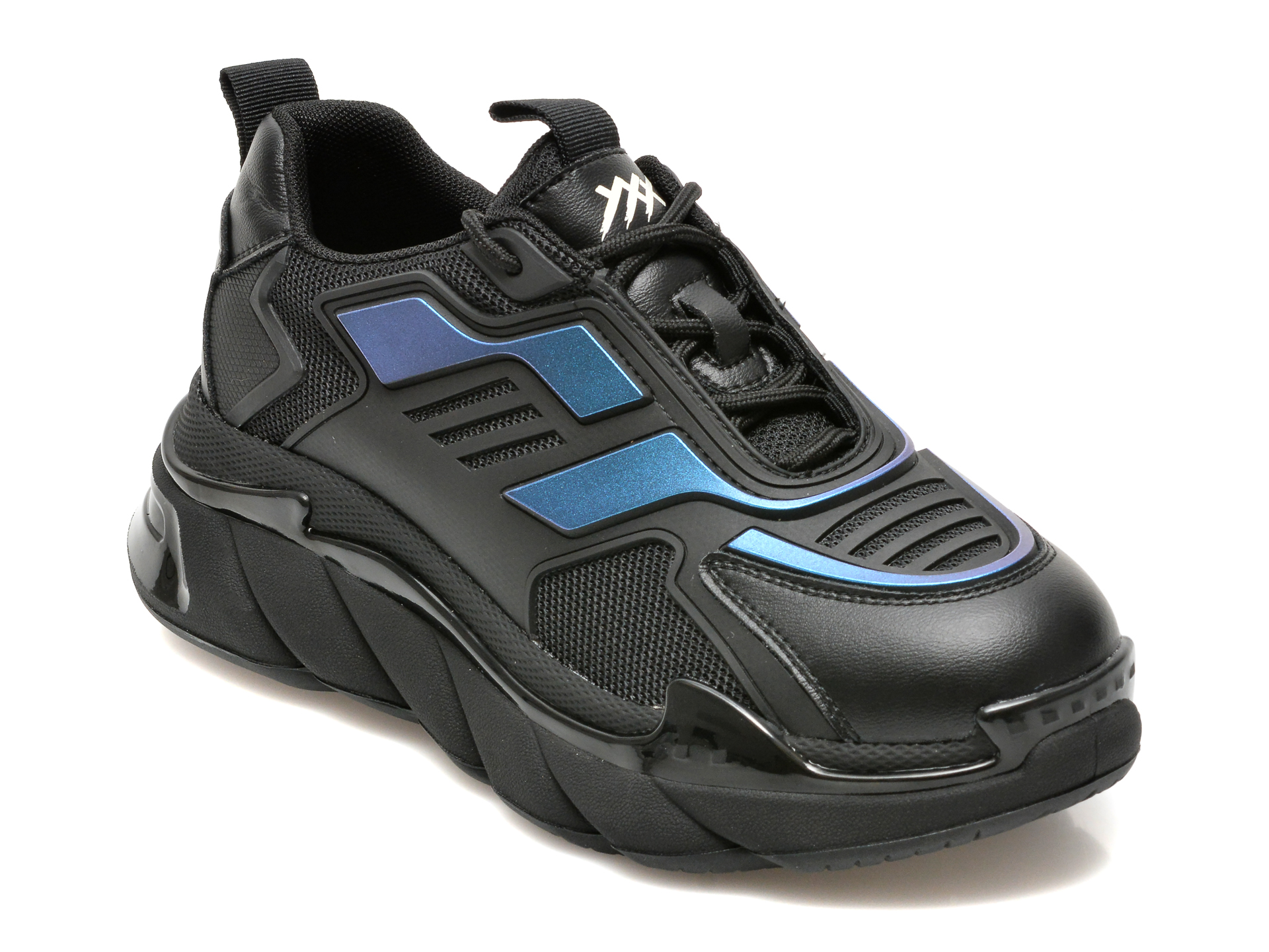 Pantofi sport GRYXX negri, A5690, din material textil si piele naturala