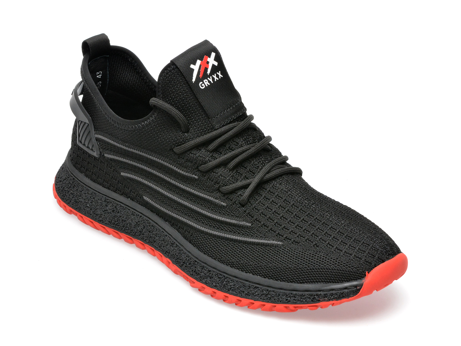 Pantofi sport GRYXX negri, E620016, din material textil
