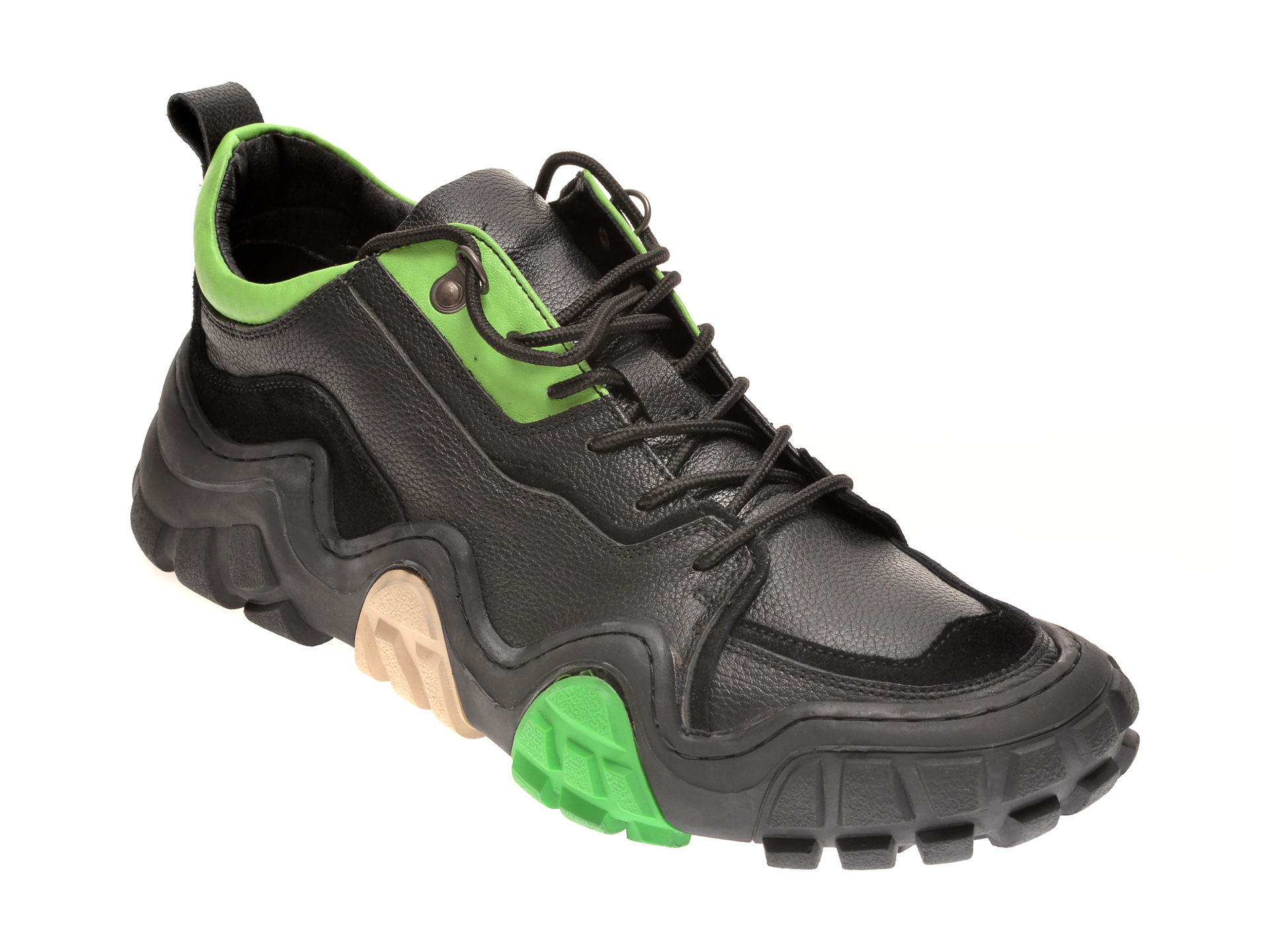 Pantofi sport GRYXX negri, G078311, din piele naturala