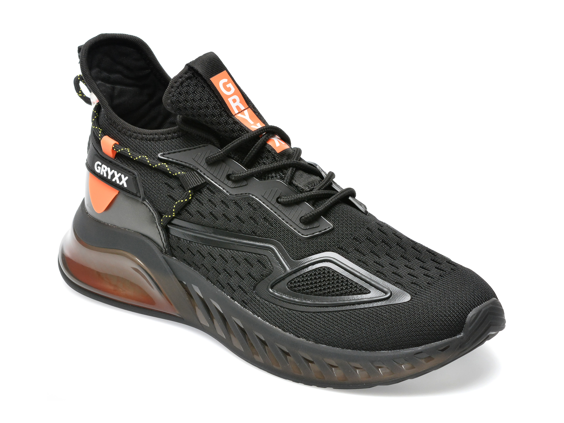 Pantofi sport GRYXX negri, GRN20009, din material textil /barbati/pantofi imagine noua