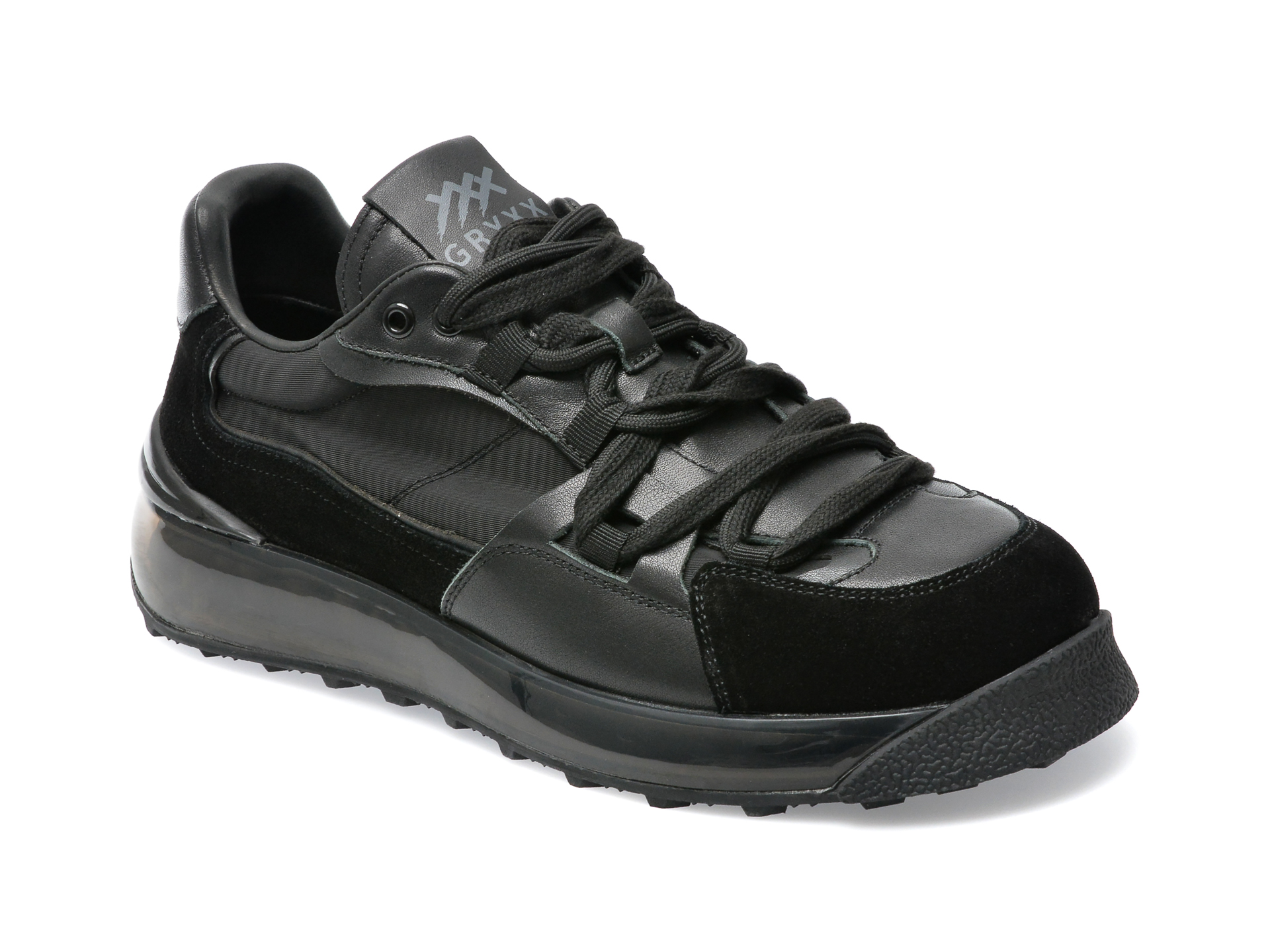 Pantofi sport GRYXX negri, LN169, din piele naturala /barbati/pantofi imagine noua