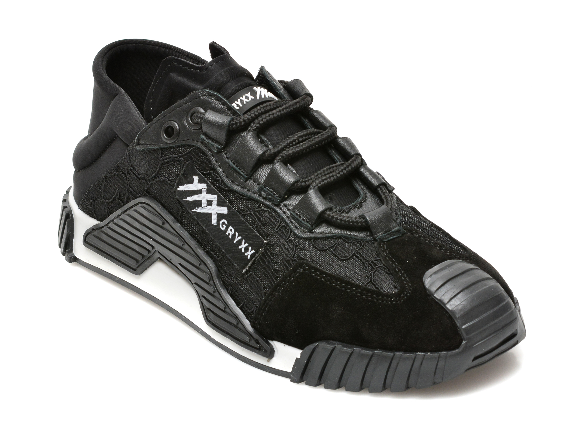 Pantofi sport GRYXX negri, MK1191, din material textil Gryxx