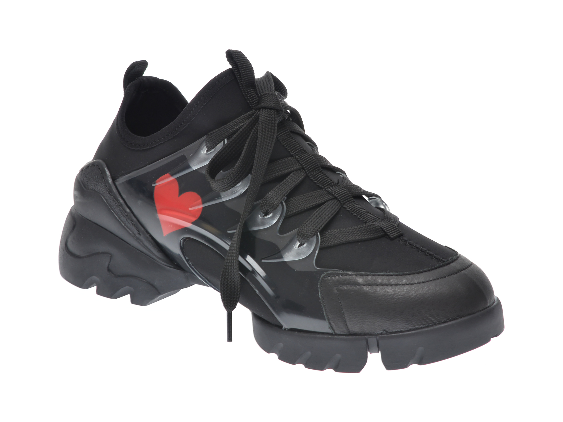 Pantofi sport GRYXX negri, MK8862, din piele ecologica