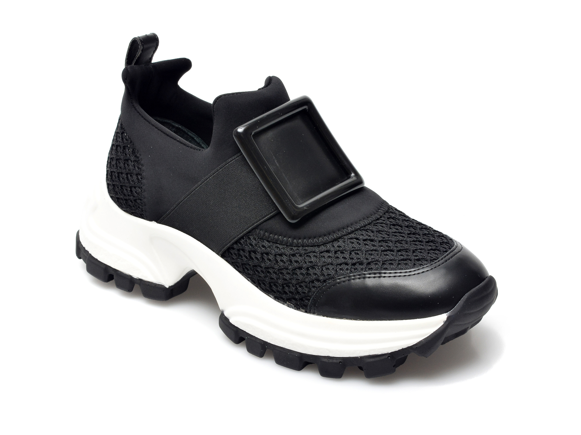 Pantofi sport GRYXX negri, MO12410, din material textil si piele ecologica