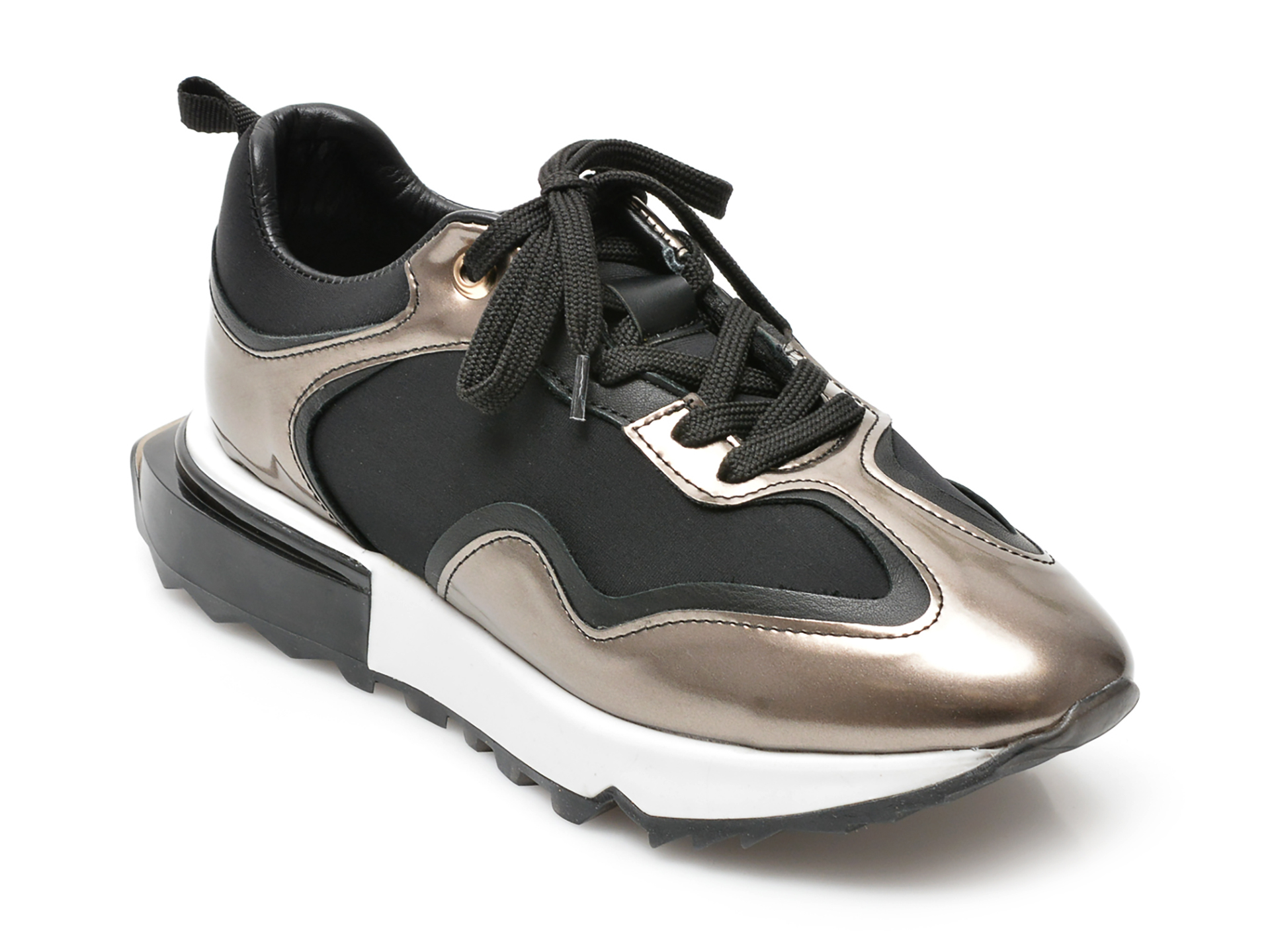 Pantofi sport GRYXX negri, T5017, din material textil si piele ecologica Gryxx Gryxx