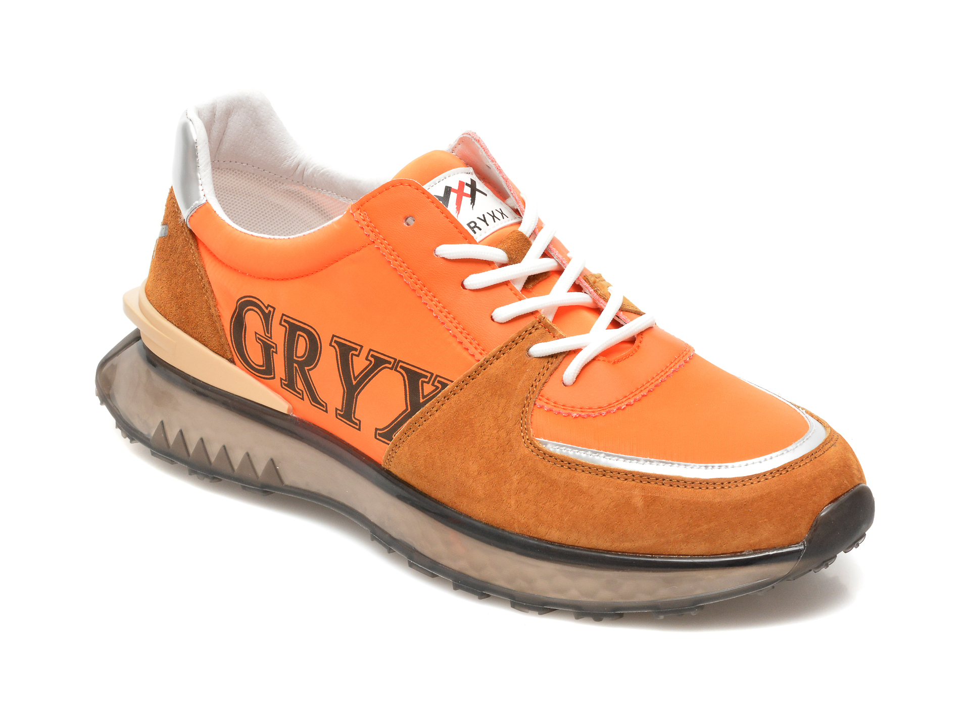 Pantofi sport GRYXX portocalii, C2838, din material textil si piele naturala Gryxx Gryxx