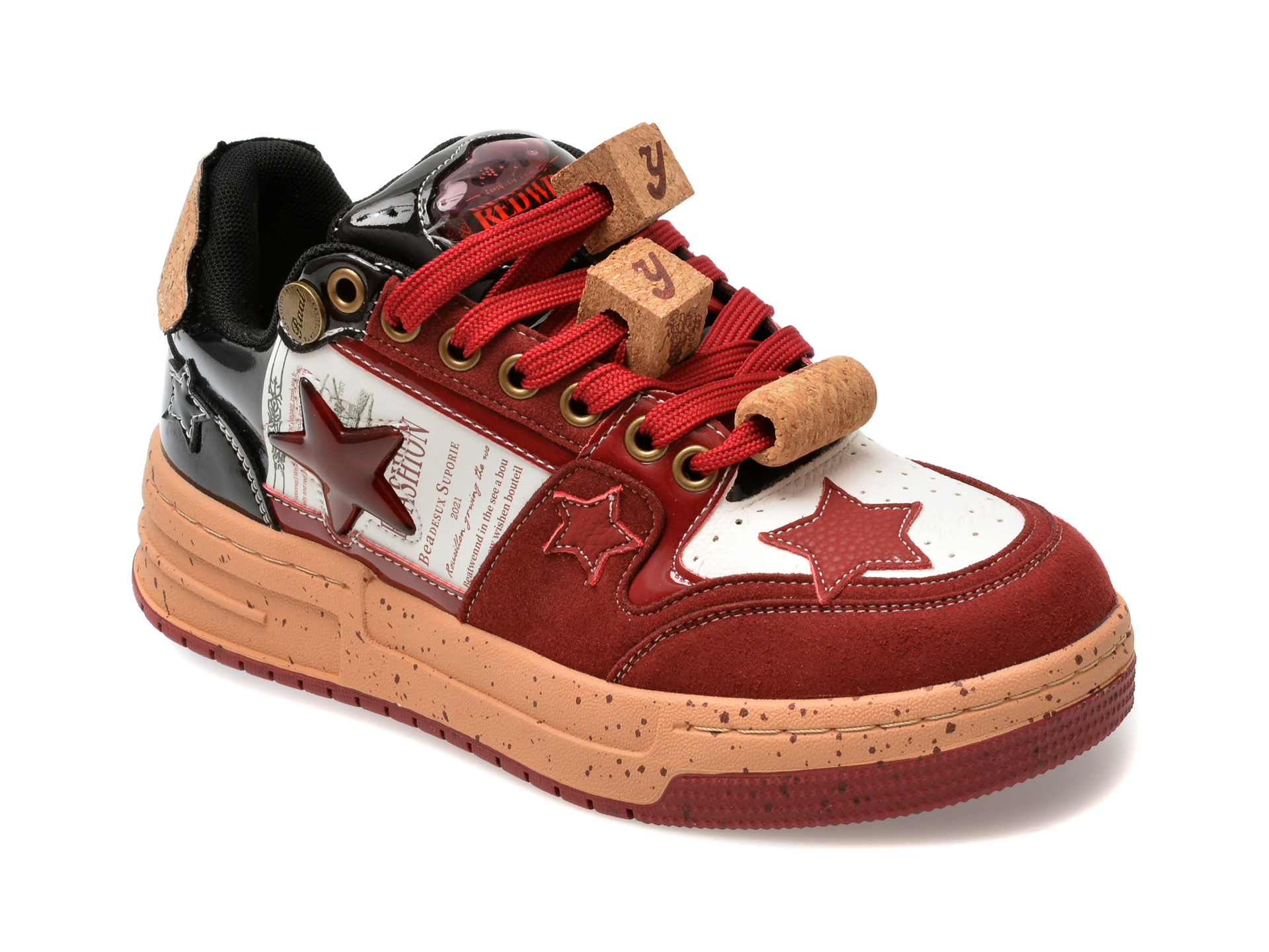 Pantofi sport GRYXX rosii, 1720, din piele ecologica
