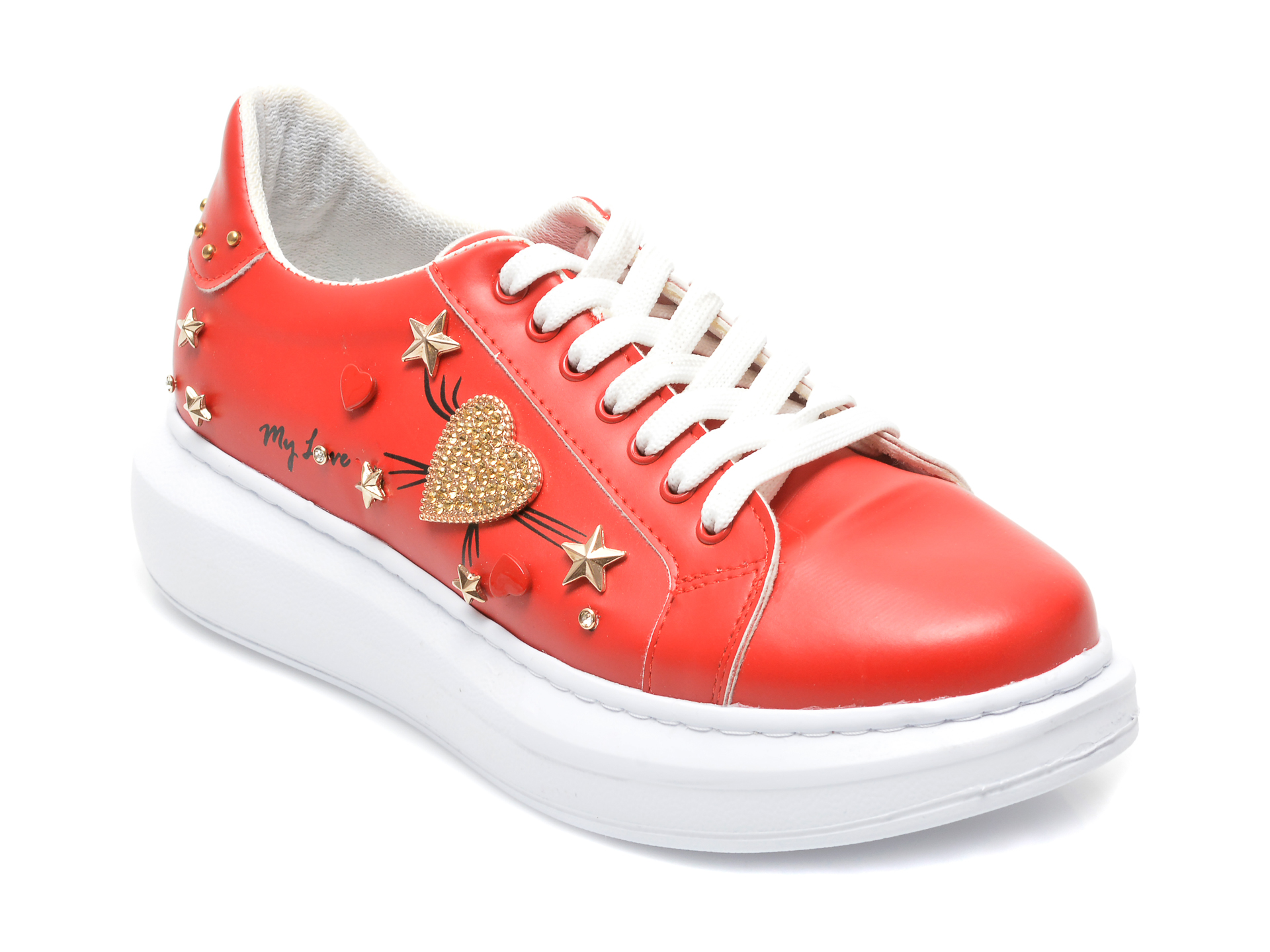 Pantofi sport GRYXX rosii, OLDA, din piele ecologica /femei/pantofi