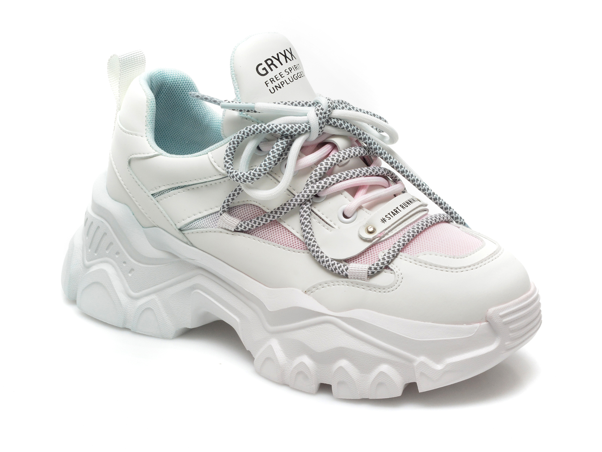 Pantofi sport GRYXX roz, Q2152, din material textil si piele naturala Gryxx Gryxx