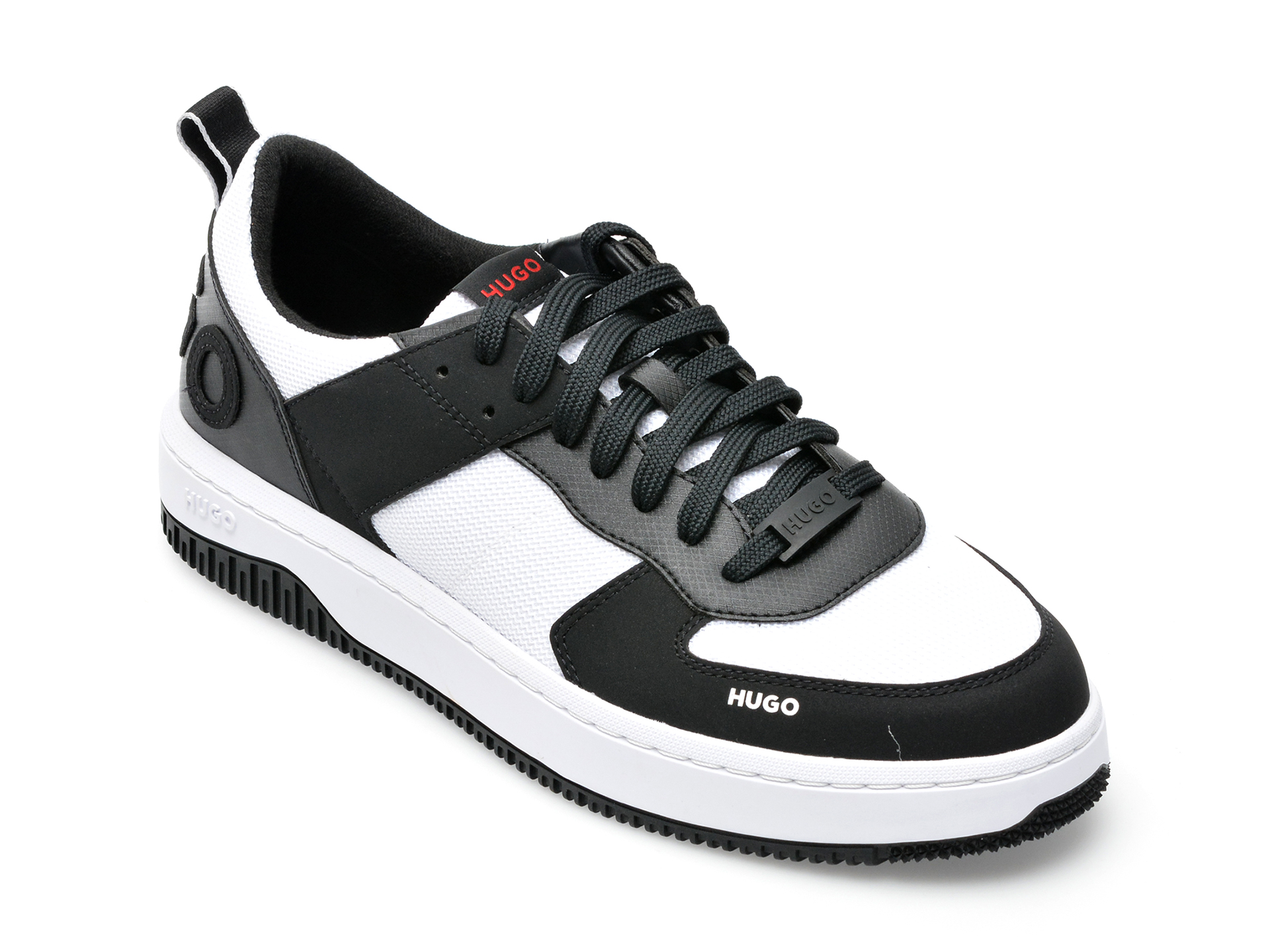Pantofi sport HUGO albi, 3125, din material textil si piele ecologica /barbati/pantofi