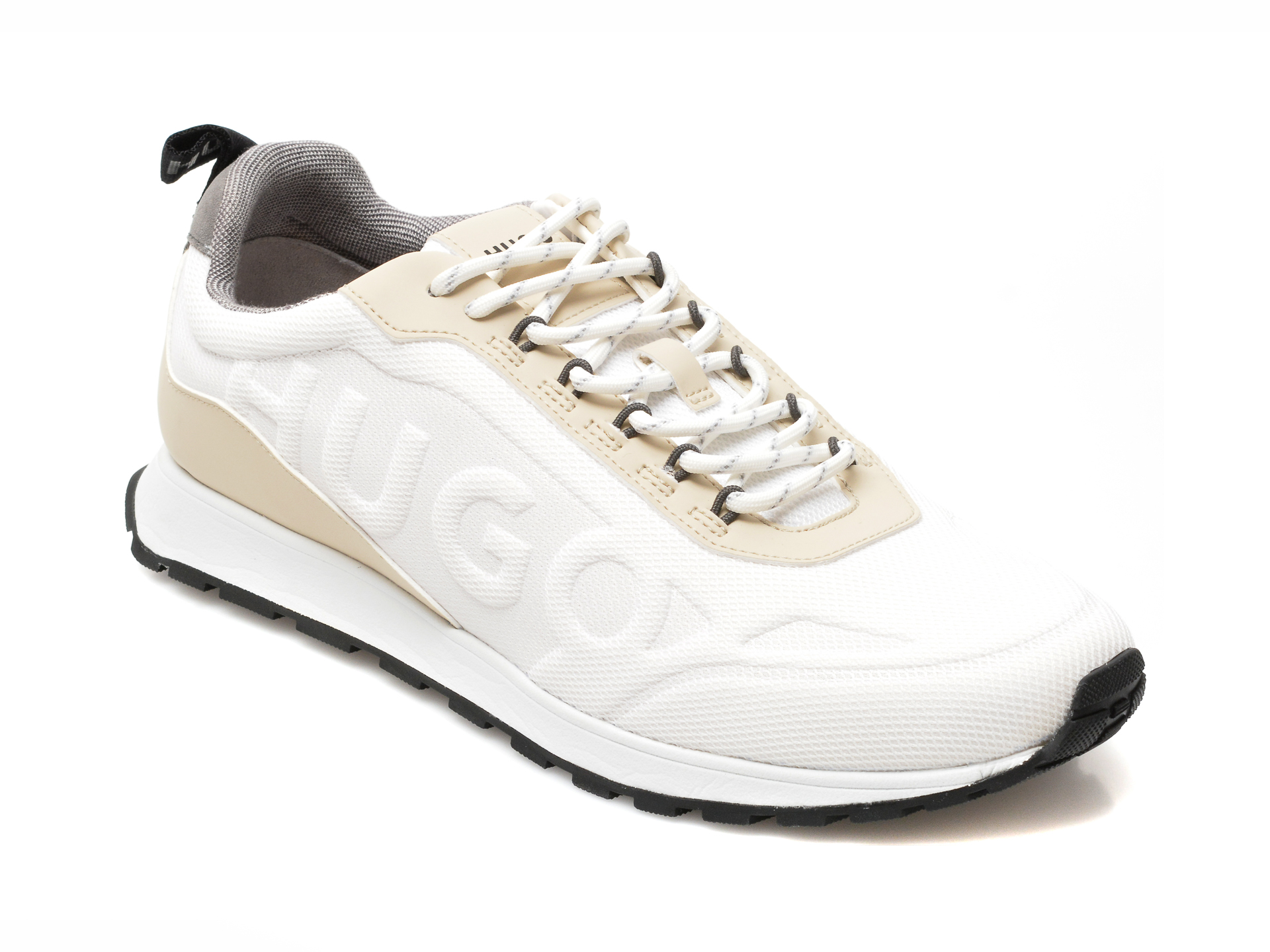 Pantofi sport HUGO BOSS albi, 382, din material textil /barbati/pantofi