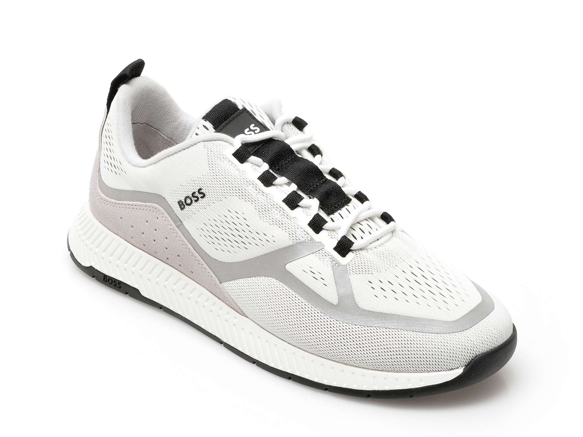 Pantofi sport HUGO BOSS albi, 622, din material textil 2023 ❤️ Pret Super Black Friday otter.ro imagine noua 2022