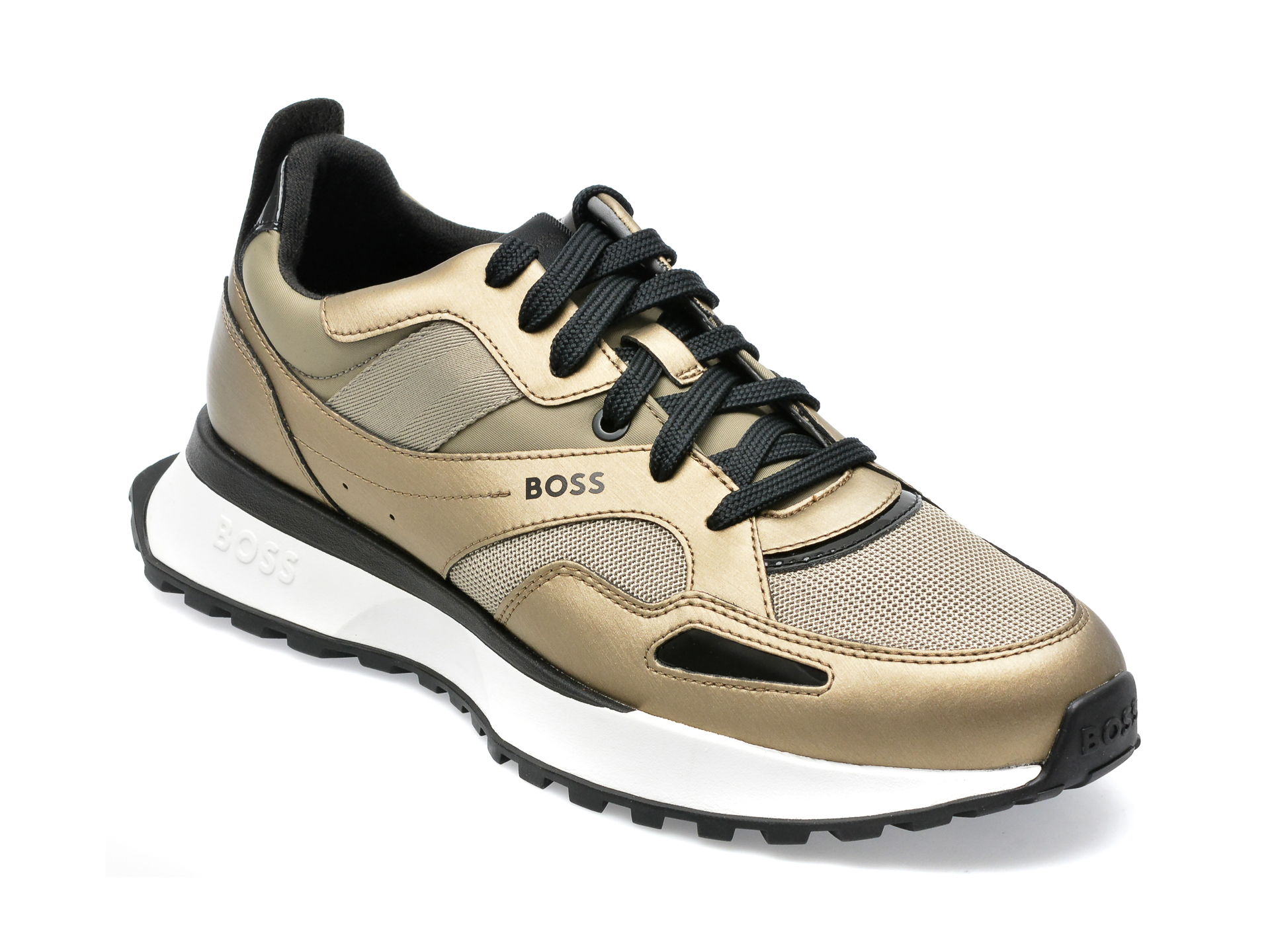 Pantofi sport HUGO BOSS aurii, 562, din material textil si piele ecologica /barbati/pantofi imagine noua