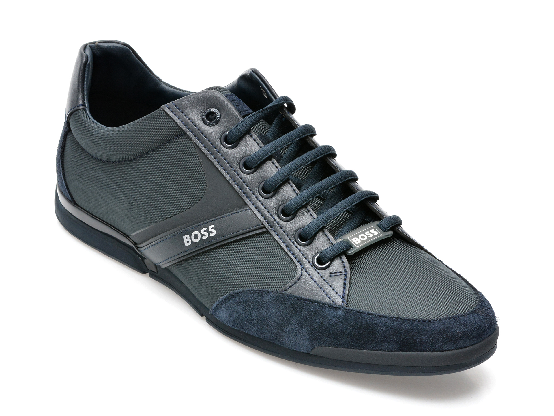 Pantofi sport HUGO BOSS bleumarin, 1235, din material textil si piele naturala /barbati/pantofi /barbati/pantofi