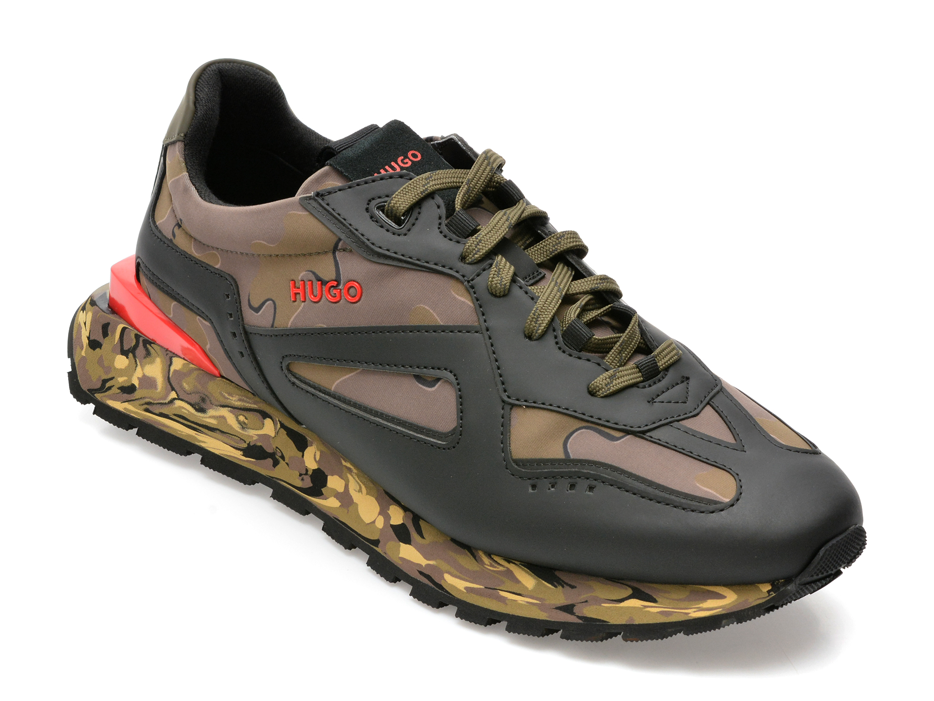 Pantofi sport HUGO BOSS kaki, 461, din material textil si piele ecologica BARBATI 2023-06-04
