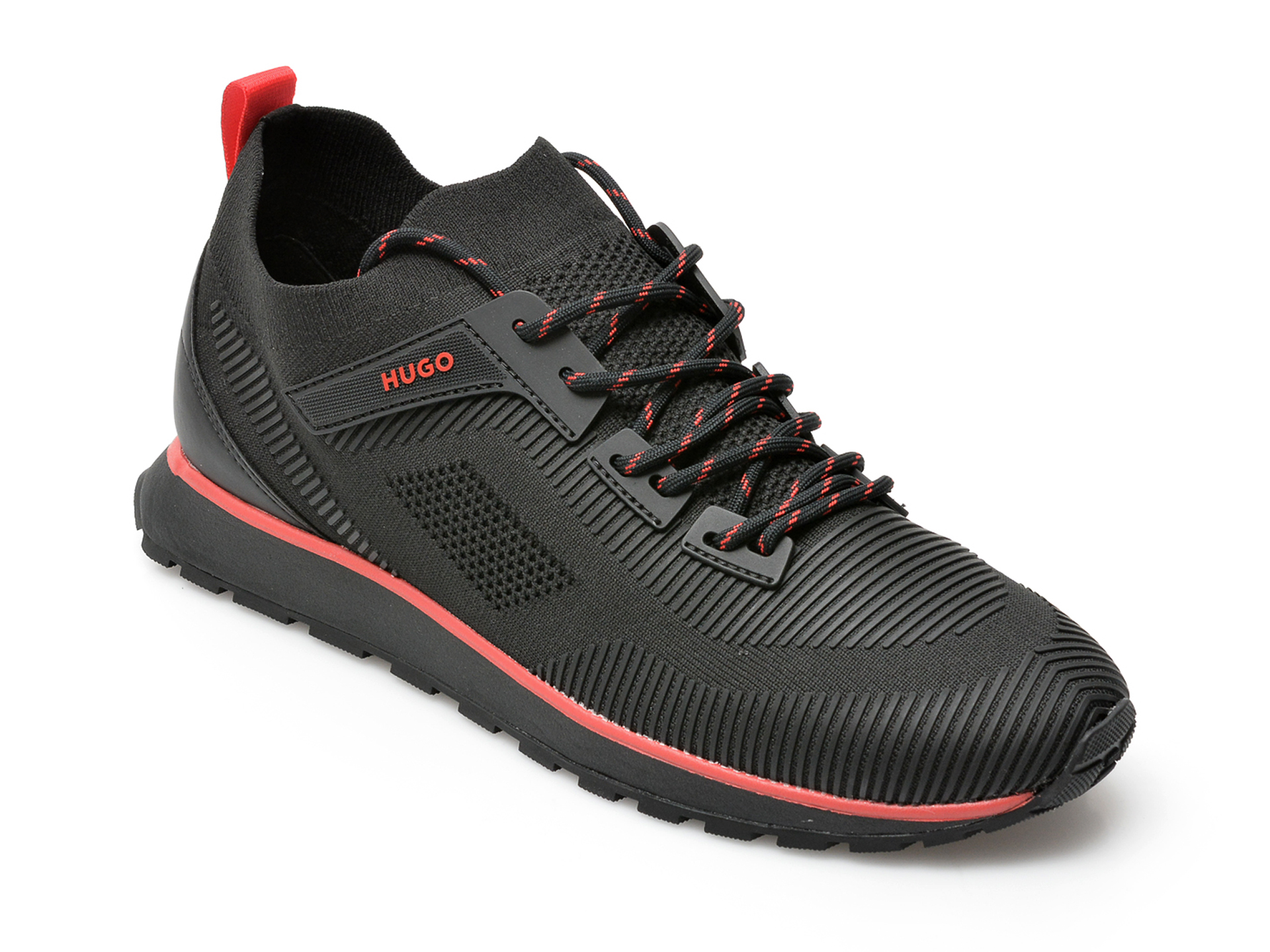 Pantofi sport HUGO BOSS negri, 1301, din material textil /barbati/pantofi