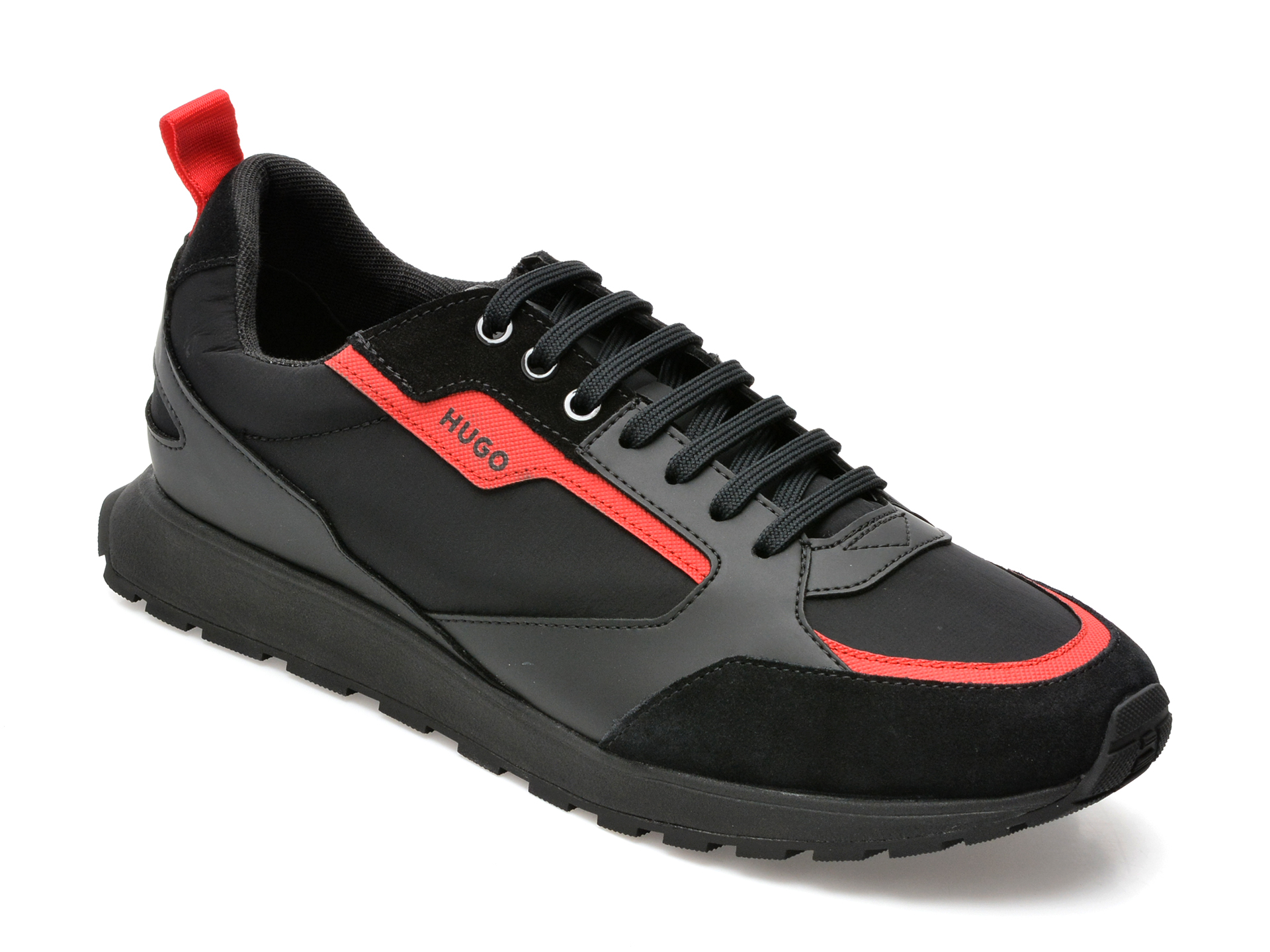 Pantofi sport HUGO BOSS negri, 1304, din material textil si piele ecologica /barbati/pantofi