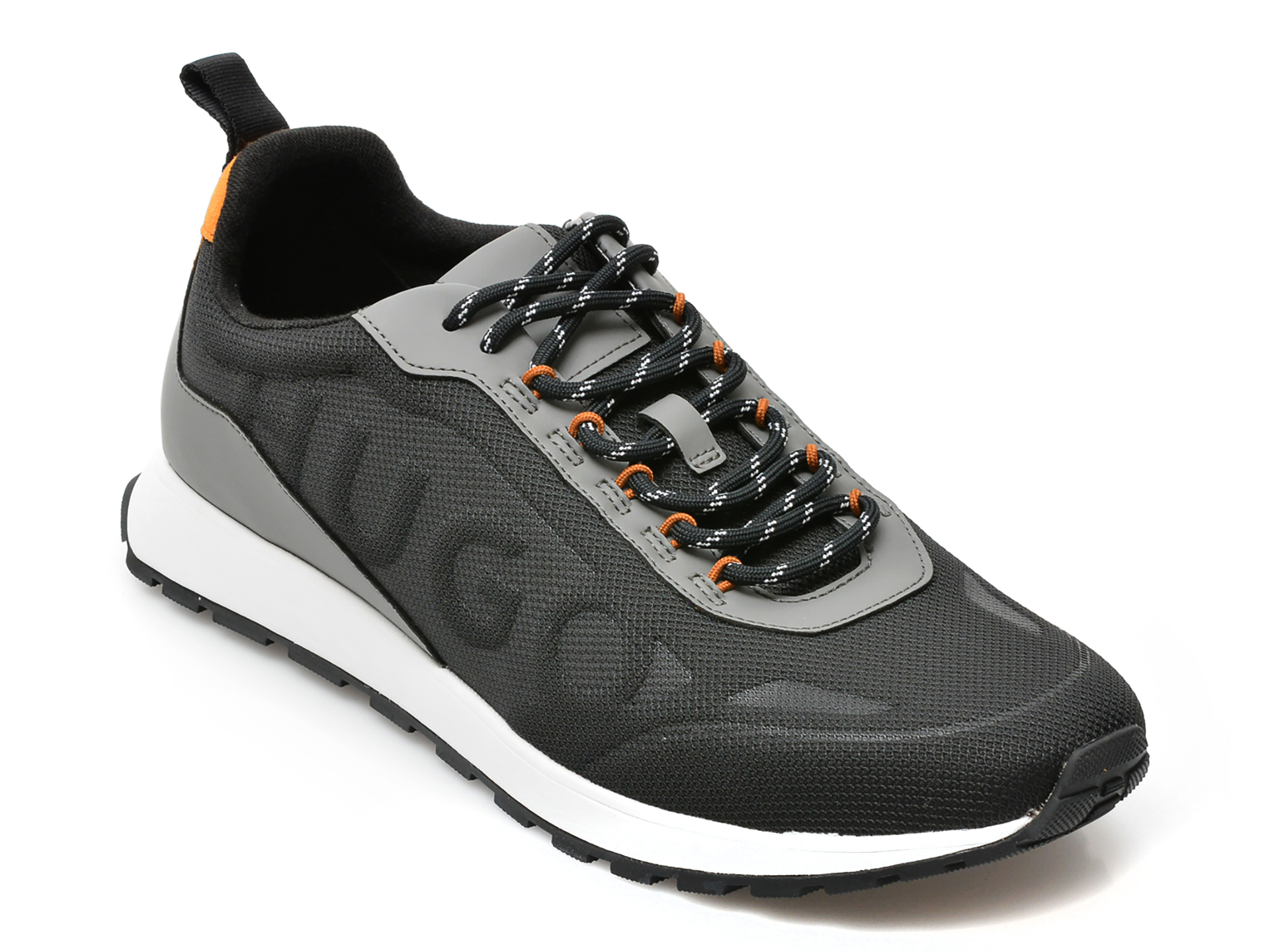 Pantofi sport HUGO BOSS negri, 382, din material textil si piele ecologica /barbati/pantofi