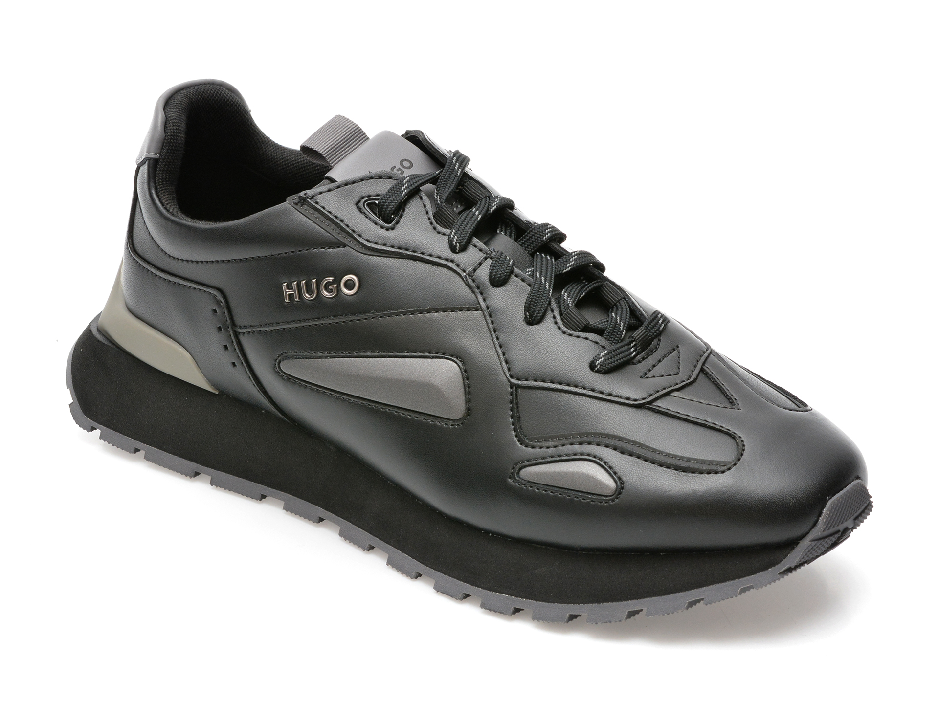 Pantofi sport HUGO BOSS negri, 462, din piele naturala BARBATI 2023-09-28