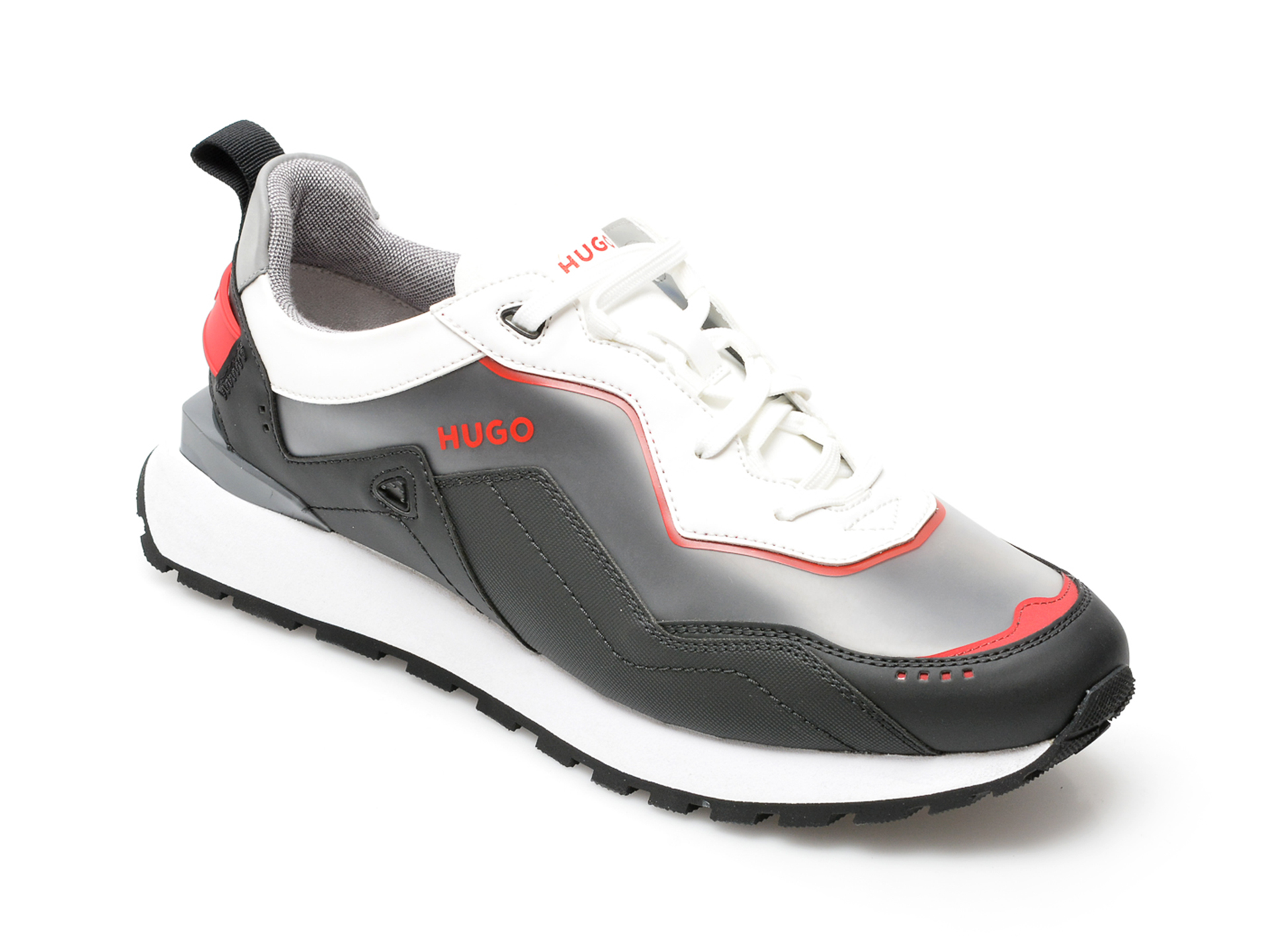 Pantofi sport HUGO BOSS negri, 501, din piele ecologica Hugo Boss imagine 2022 reducere