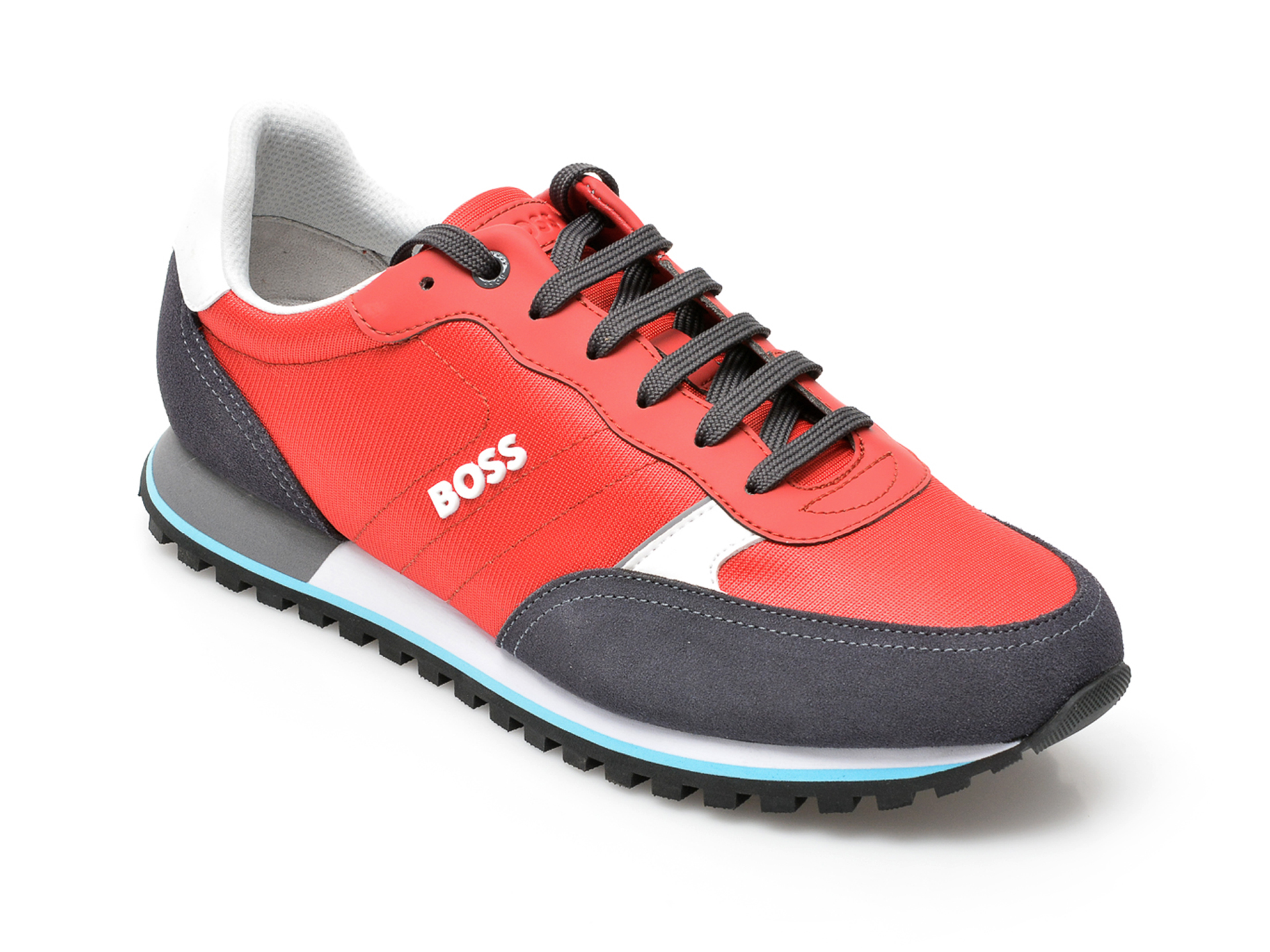 Pantofi sport HUGO BOSS rosii, 152, din material textil si piele intoarsa Hugo Boss