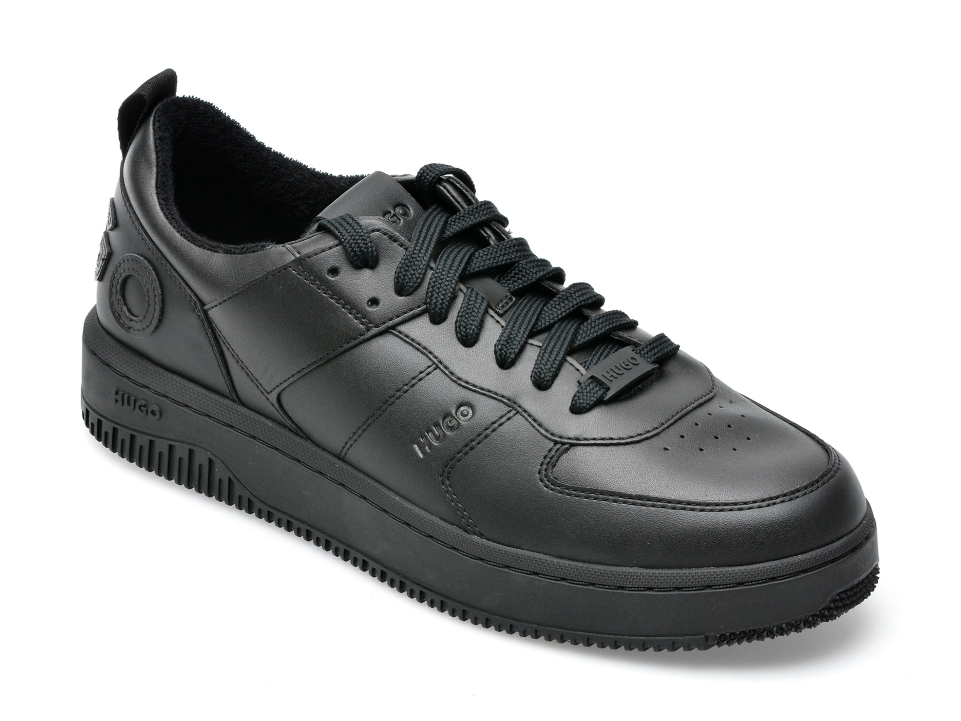 Pantofi sport HUGO negri, 405, din piele ecologica HUGO imagine noua 2022