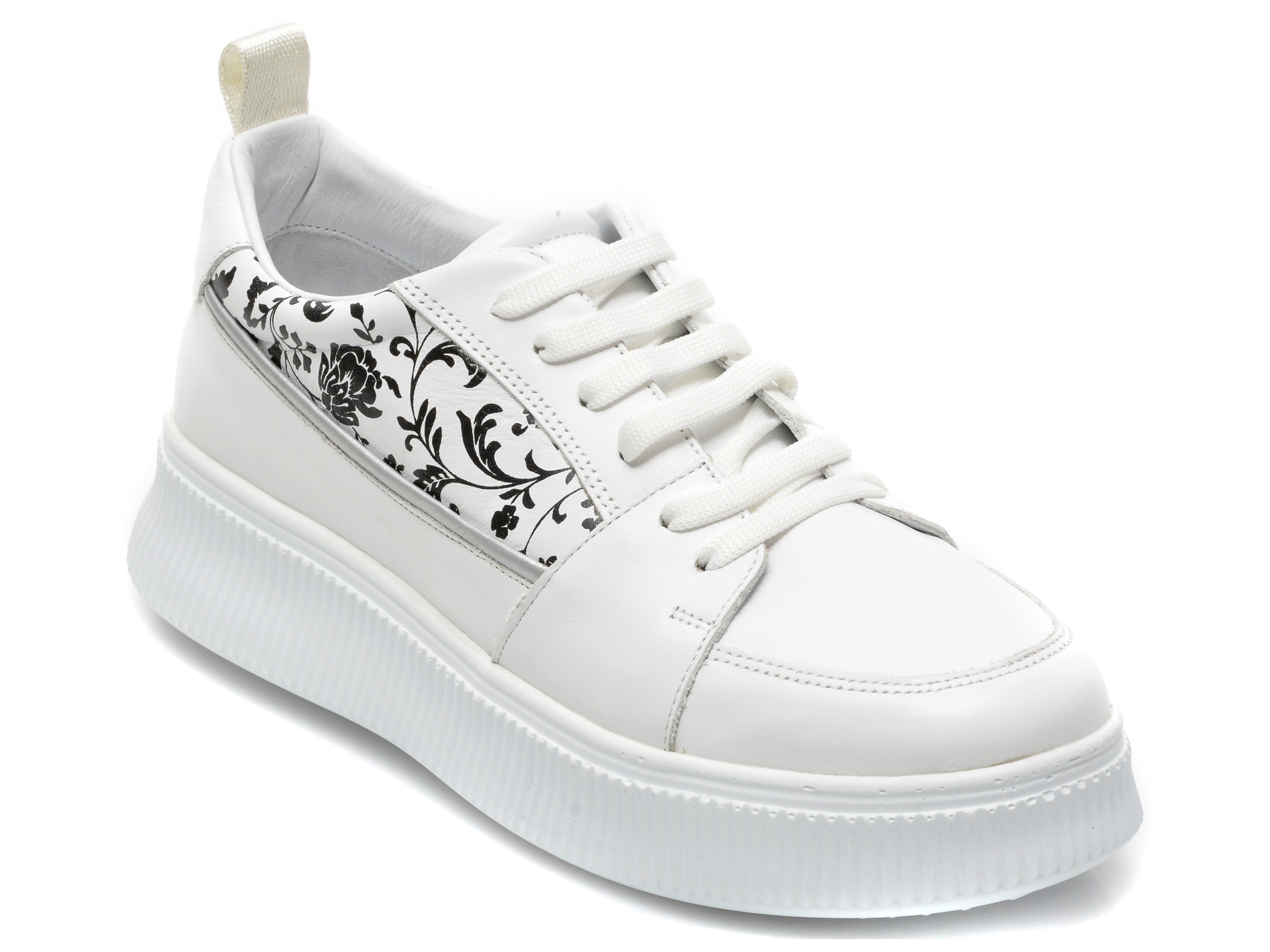 Pantofi sport ILVI albi, 133, din piele naturala /femei/pantofi